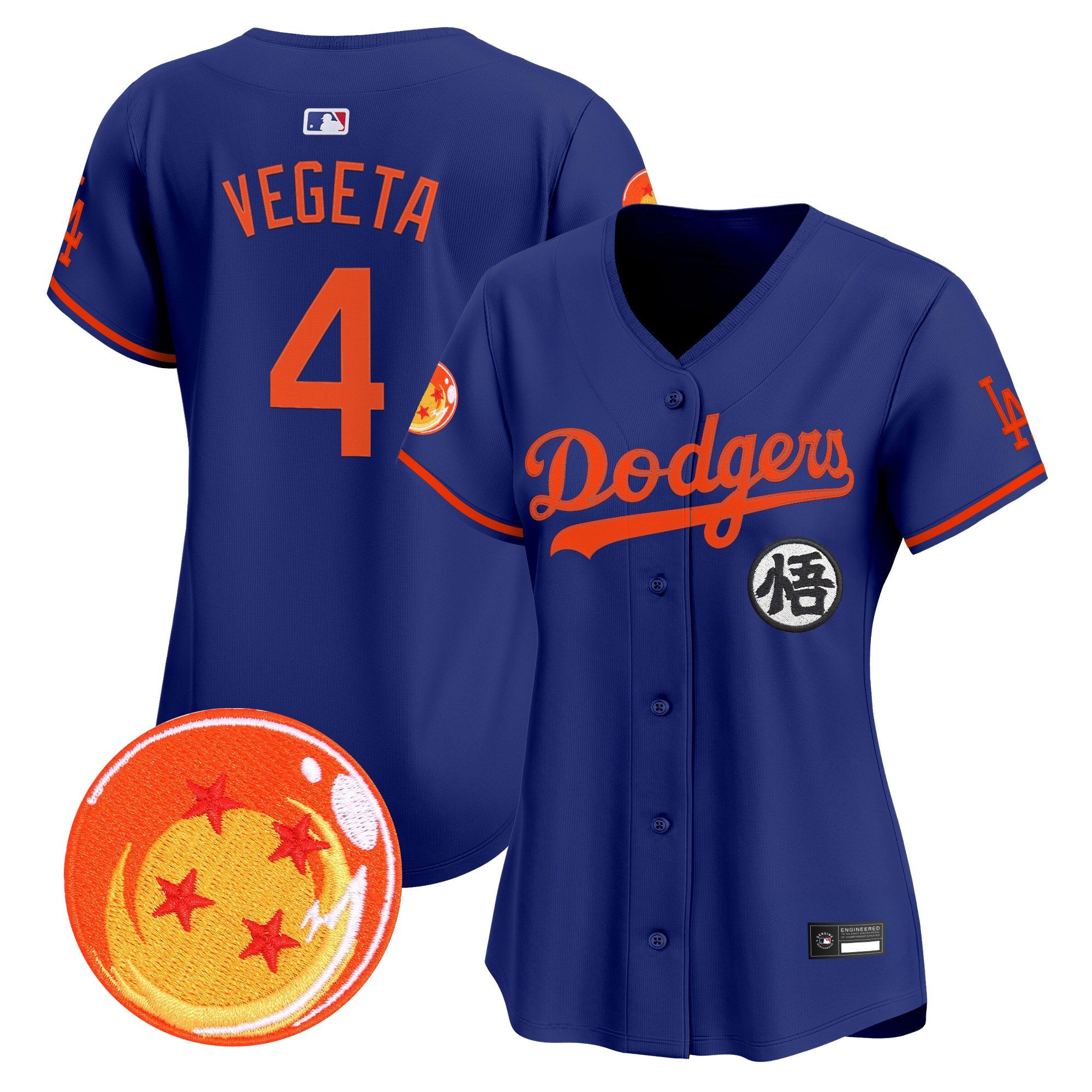 Women's Los Angeles Dodgers x Dragon Ball Vapor Premier Limited Jersey - All Stitched