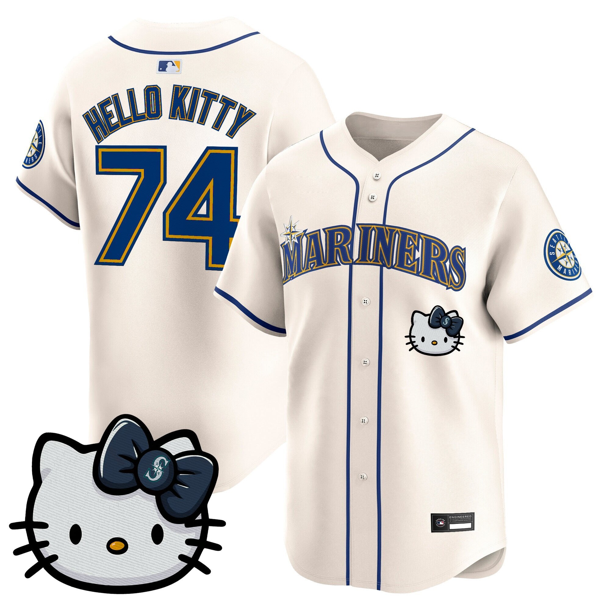 Unisex Seattle Mariners Hello Kitty Vapor Premier Limited Jersey – All Stitched