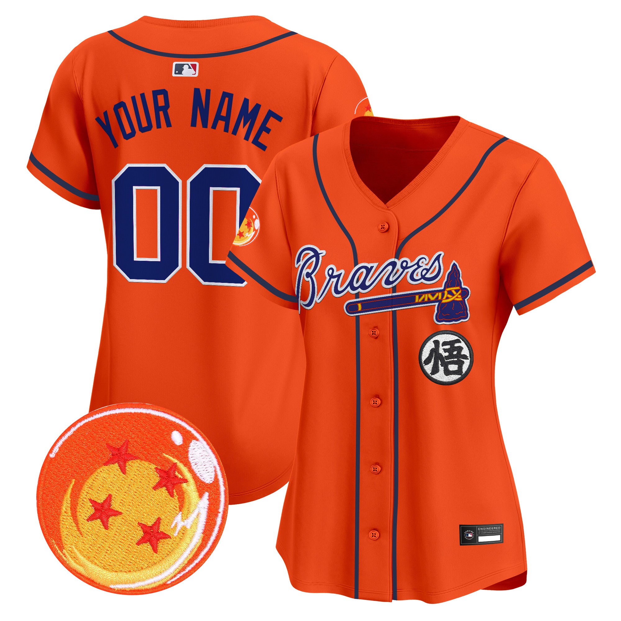 Atlanta Braves x Dragon Ball Vapor Premier Limited Custom Jersey - All Stitched