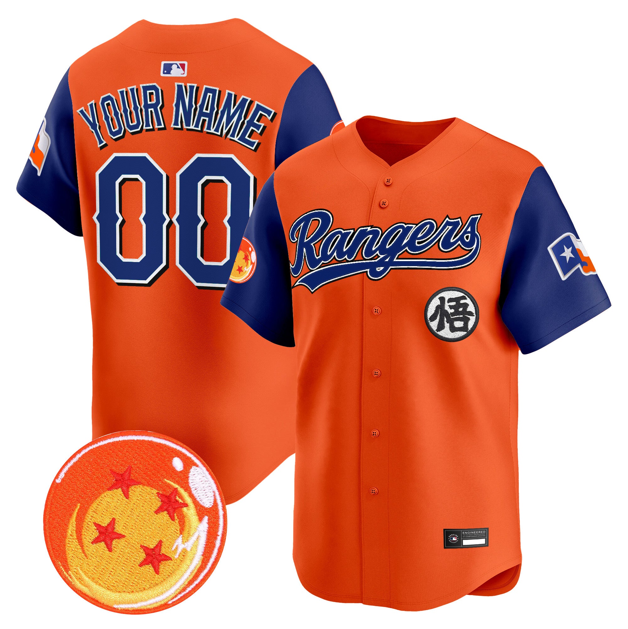 Texas Rangers x Dragon Ball Vapor Premier Limited Custom Jersey - All Stitched
