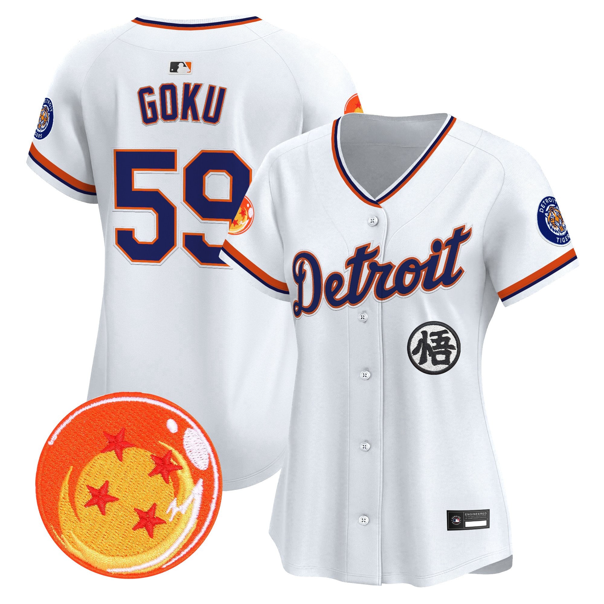 Women's Detroit Tigers x Dragon Ball Vapor Premier Limited Jersey - All Stitched