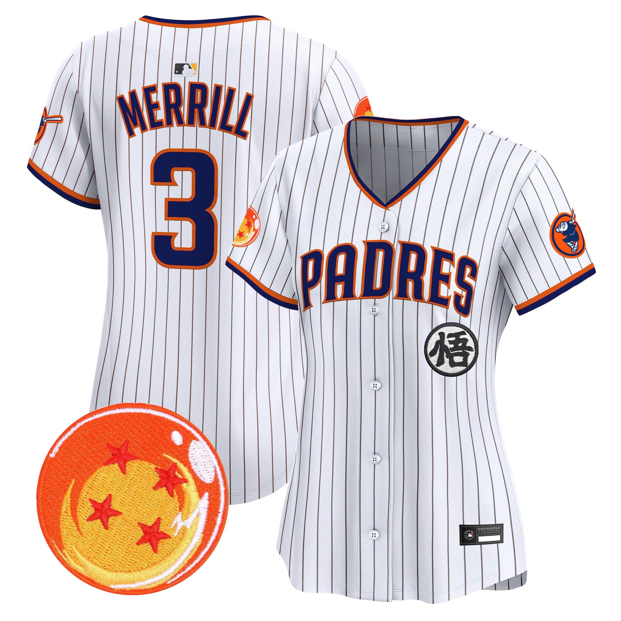Women's Padres x Dragon Ball Vapor Premier Limited Jersey - All Stitched