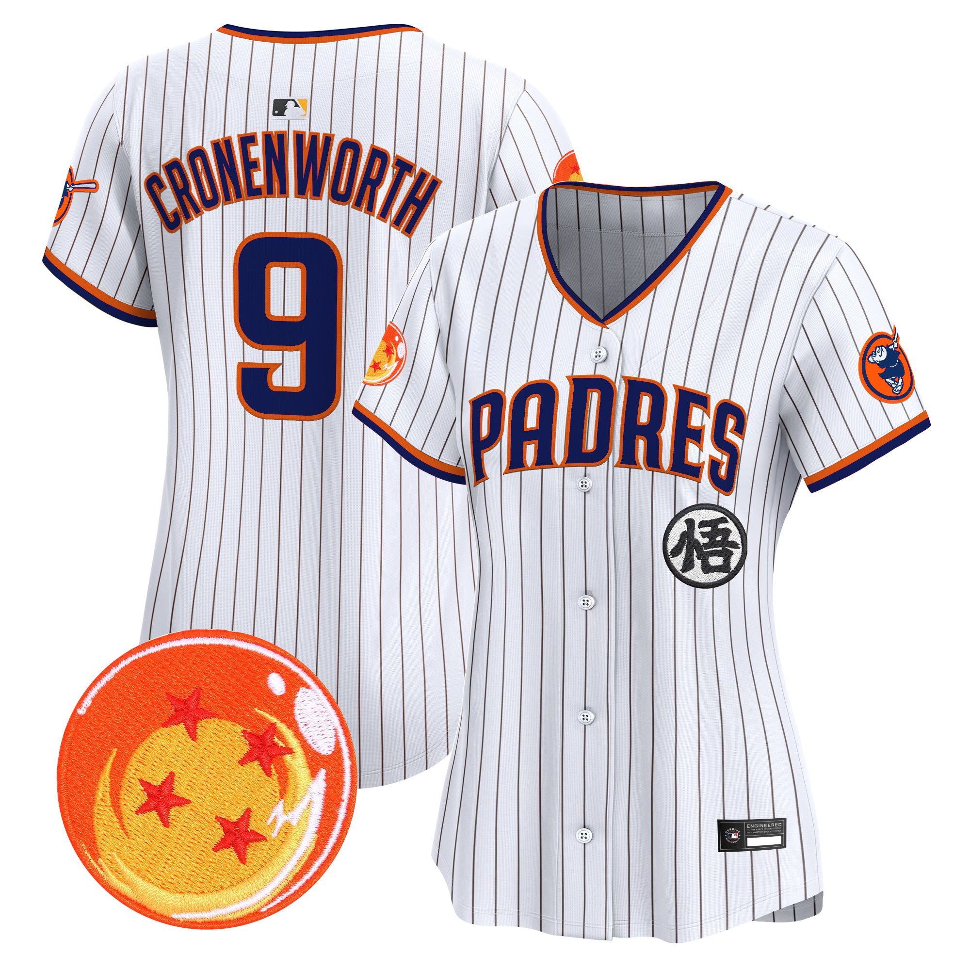 Women's Padres x Dragon Ball Vapor Premier Limited Jersey - All Stitched