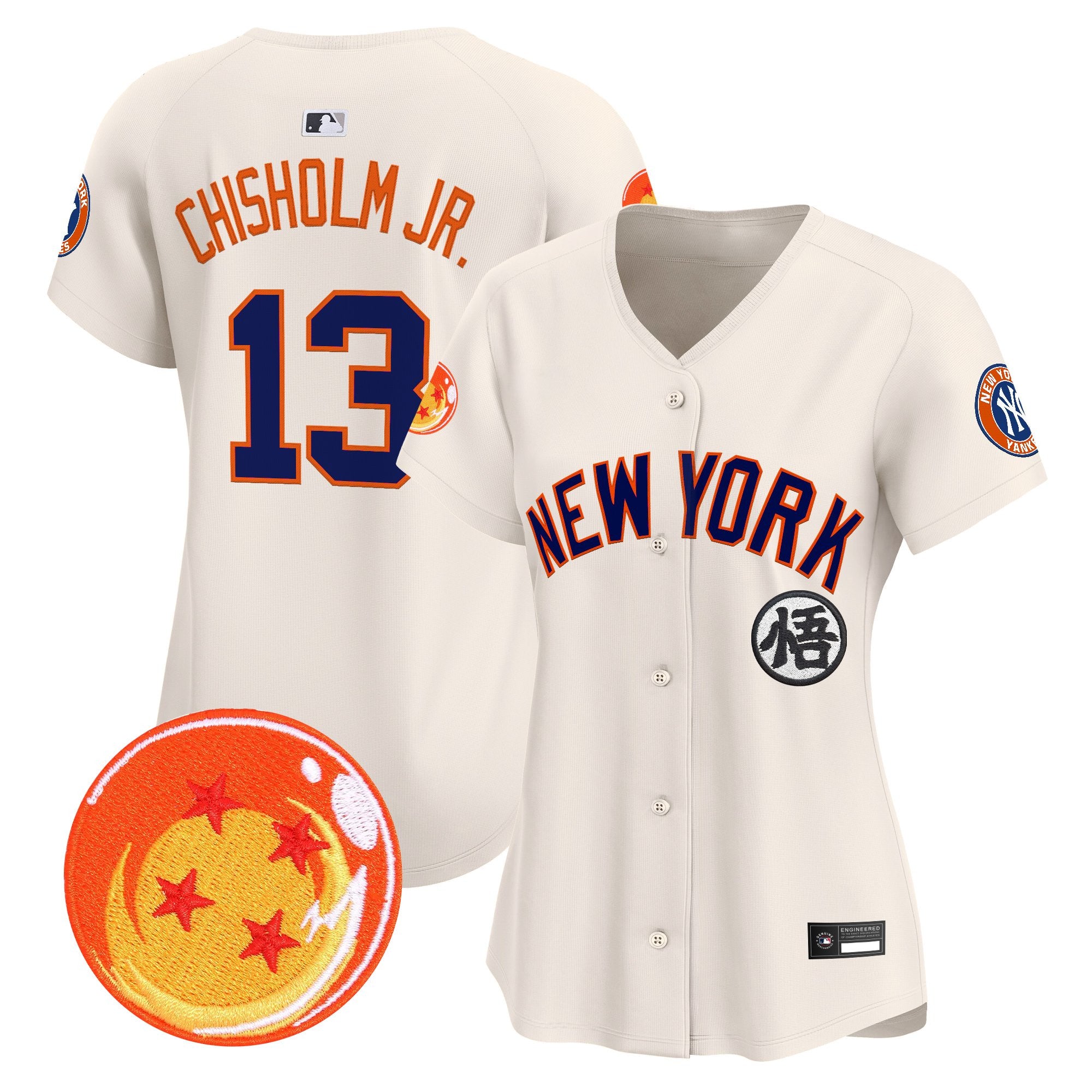 Women's New York Yankees x Dragon Ball Vapor Premier Limited Jersey - All Stitched