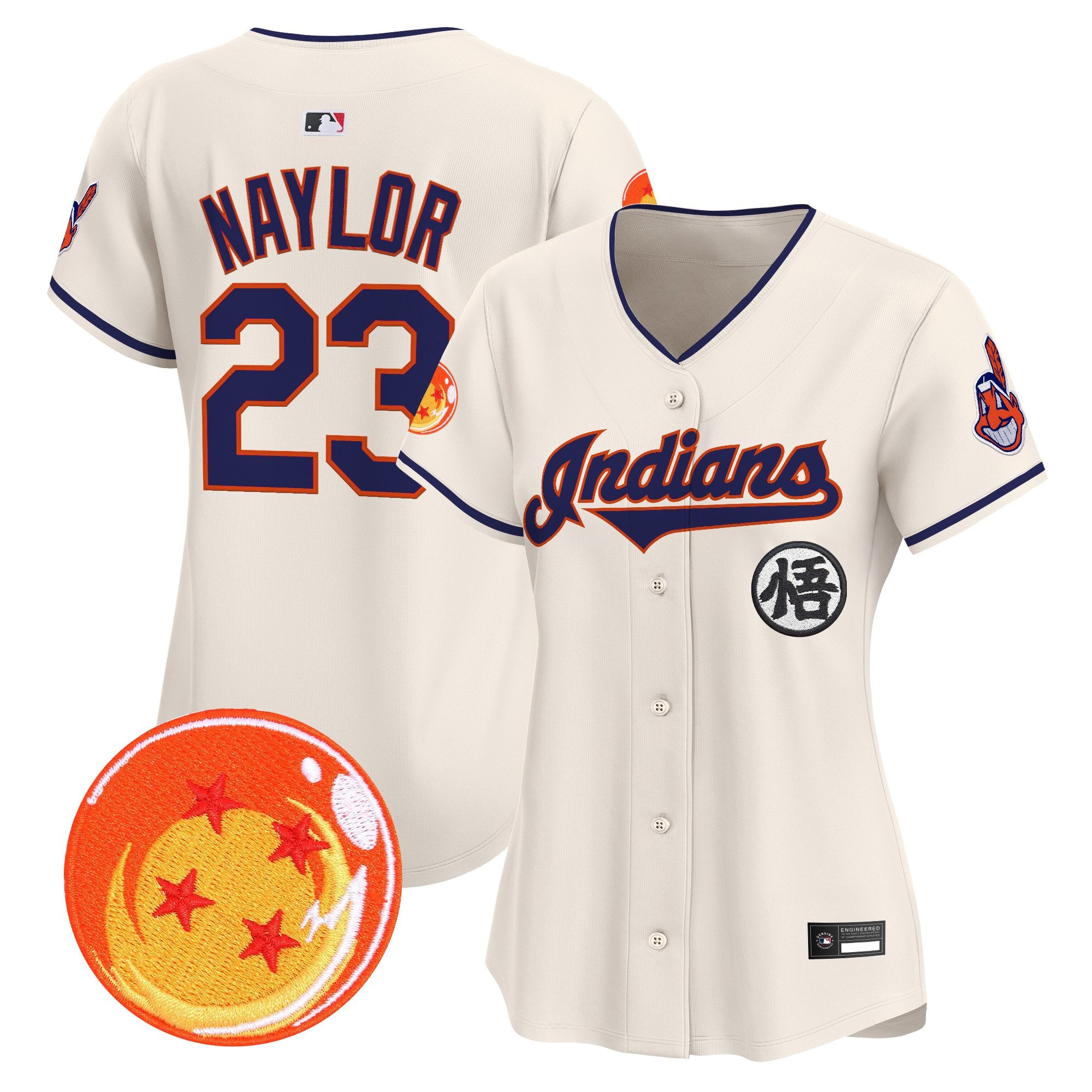 Women's Cleveland Indians x Dragon Ball Vapor Premier Limited Jersey - All Stitched