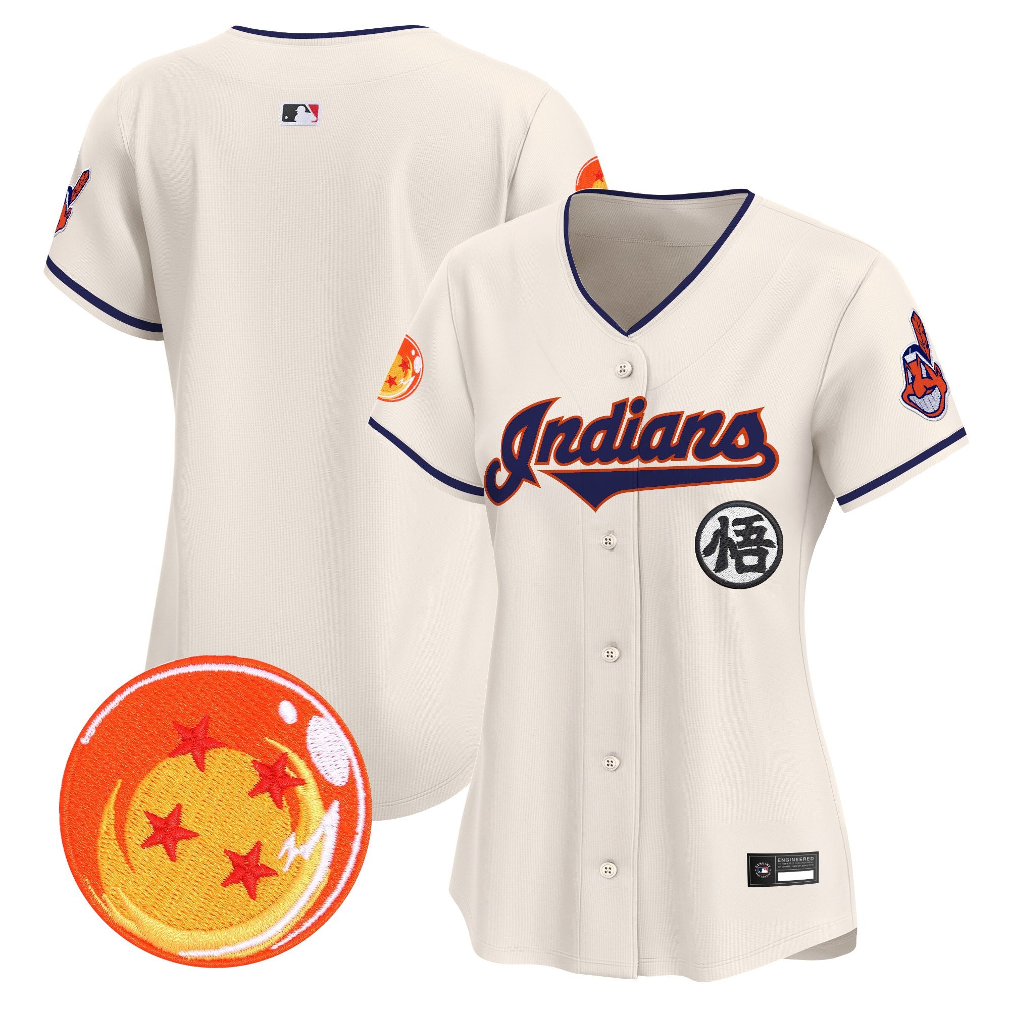 Women's Cleveland Indians x Dragon Ball Vapor Premier Limited Jersey - All Stitched