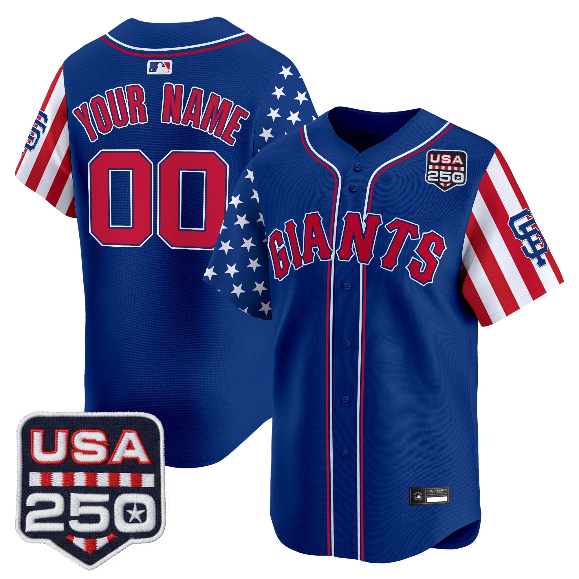 San Francisco Giants "America 250 Edition" Vapor Premier Limited Custom Jersey - All Stitched