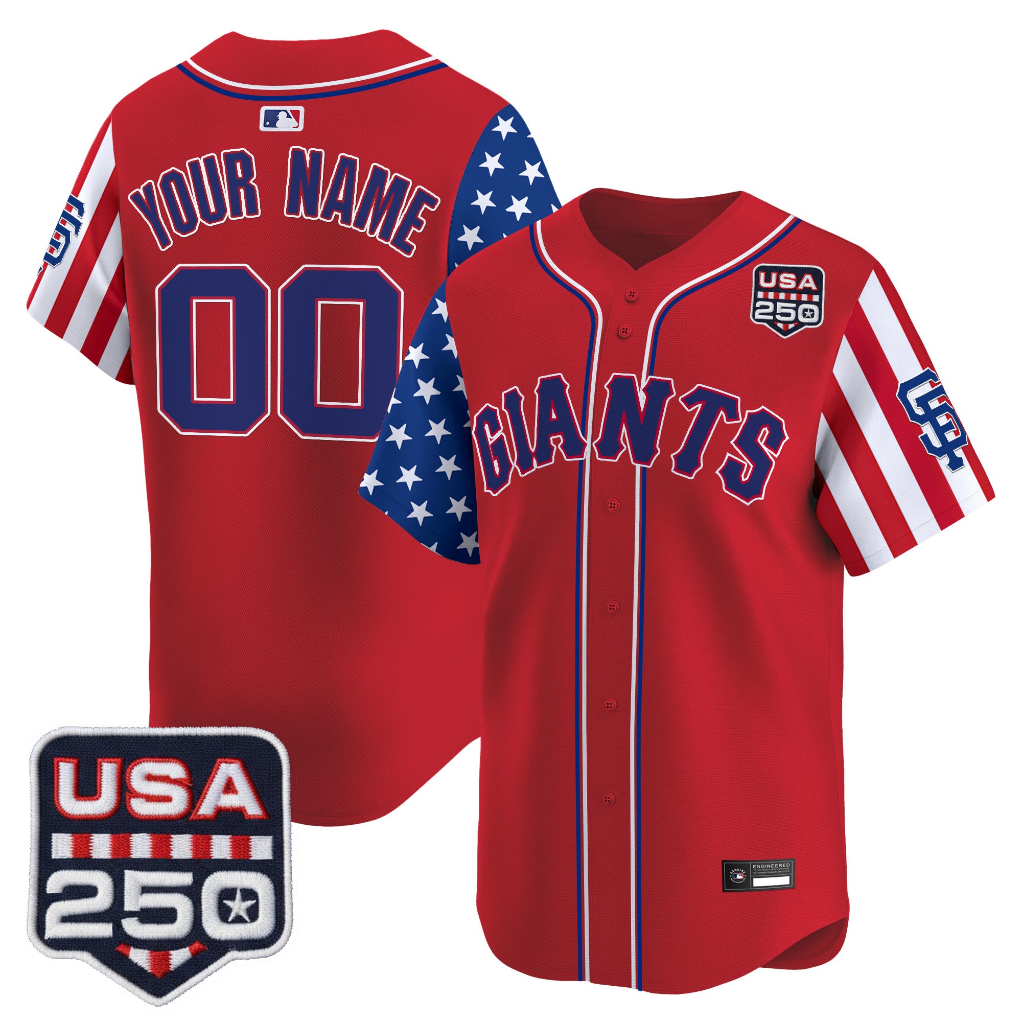 San Francisco Giants "America 250 Edition" Vapor Premier Limited Custom Jersey - All Stitched