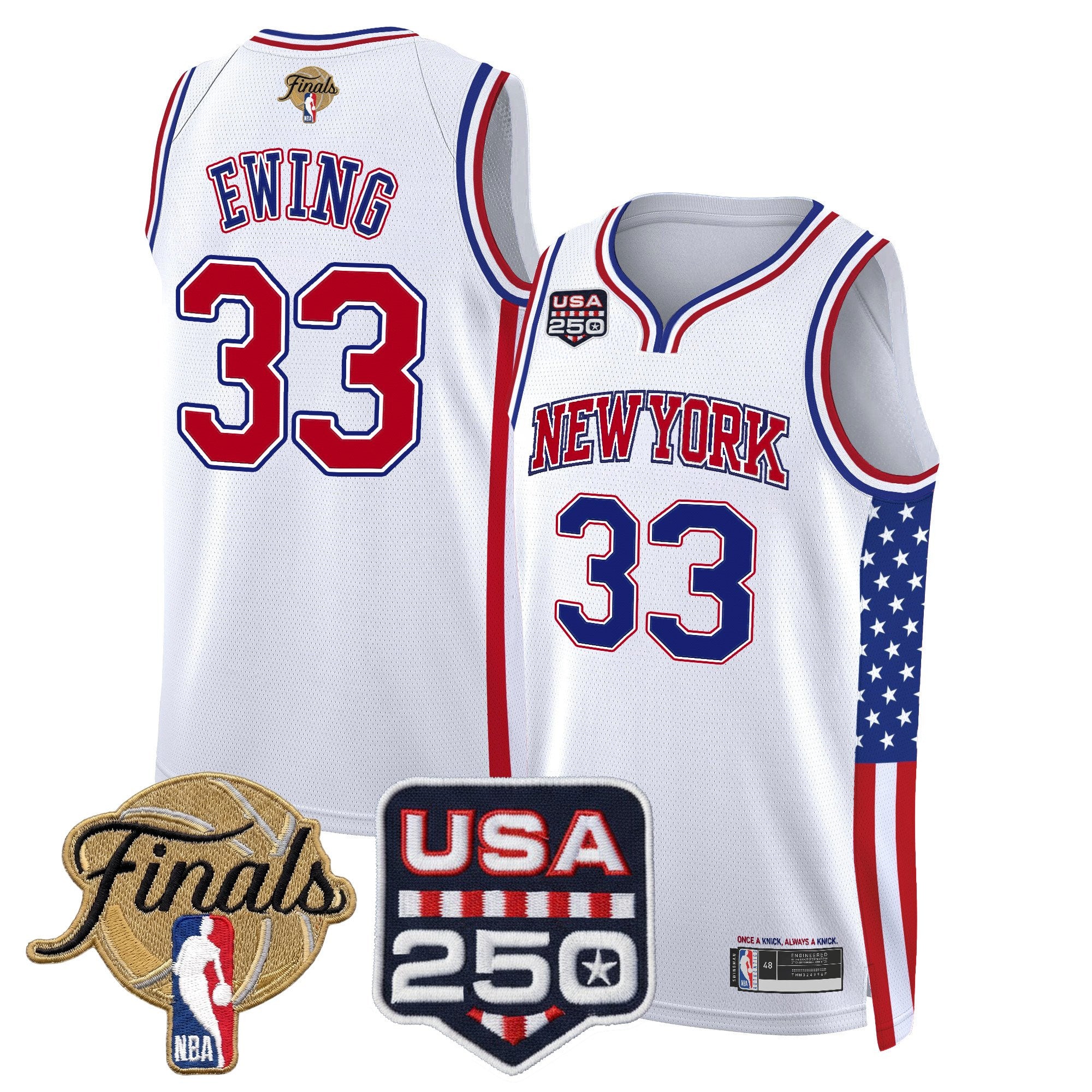 Men's New York Knicks "America 250 Edition" 2026 Finals Patch Swingman Jersey - All Stitched