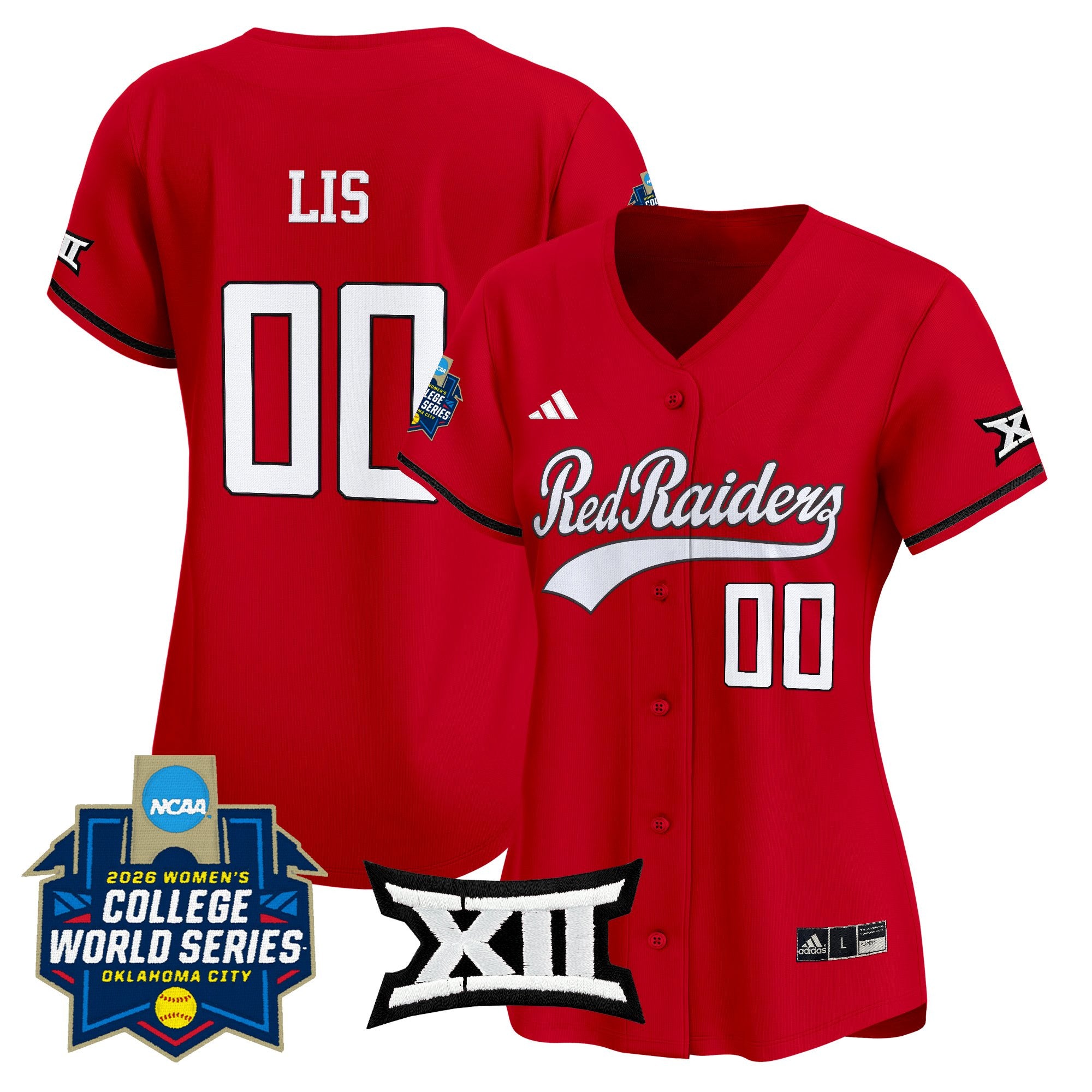 Women's Texas Tech Red Raiders Softball 2026 World Series (WCWS) Vapor Premier Limited Jersey - All Stitched