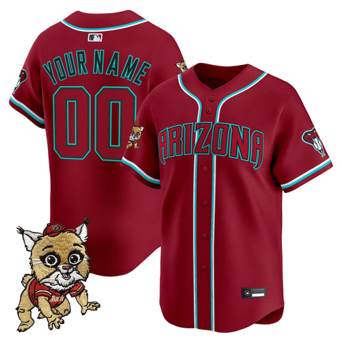 Diamondbacks Baxter The Bobcat Patch Vapor Premier Limited Custom Jersey - All Stitched