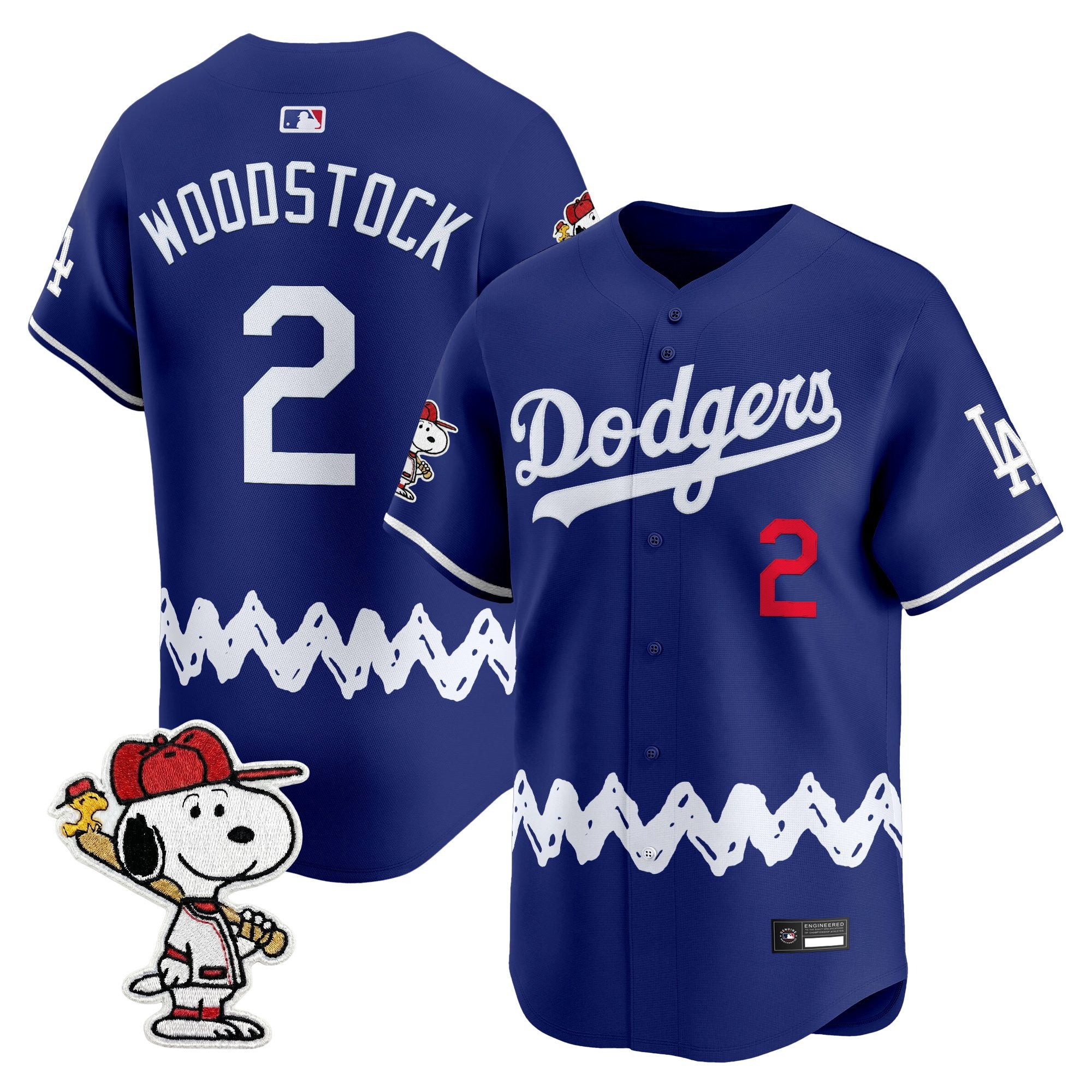 Men's Los Angeles Dodgers x Peanuts Vapor Premier Limited Jersey - Stitched
