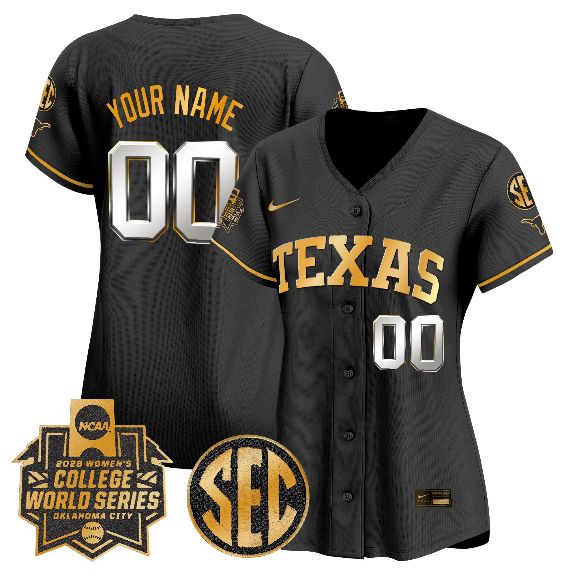 Texas Longhorns Softball 2026 World Series (WCWS) Vapor Premier Limited Custom Jersey - All Stitched