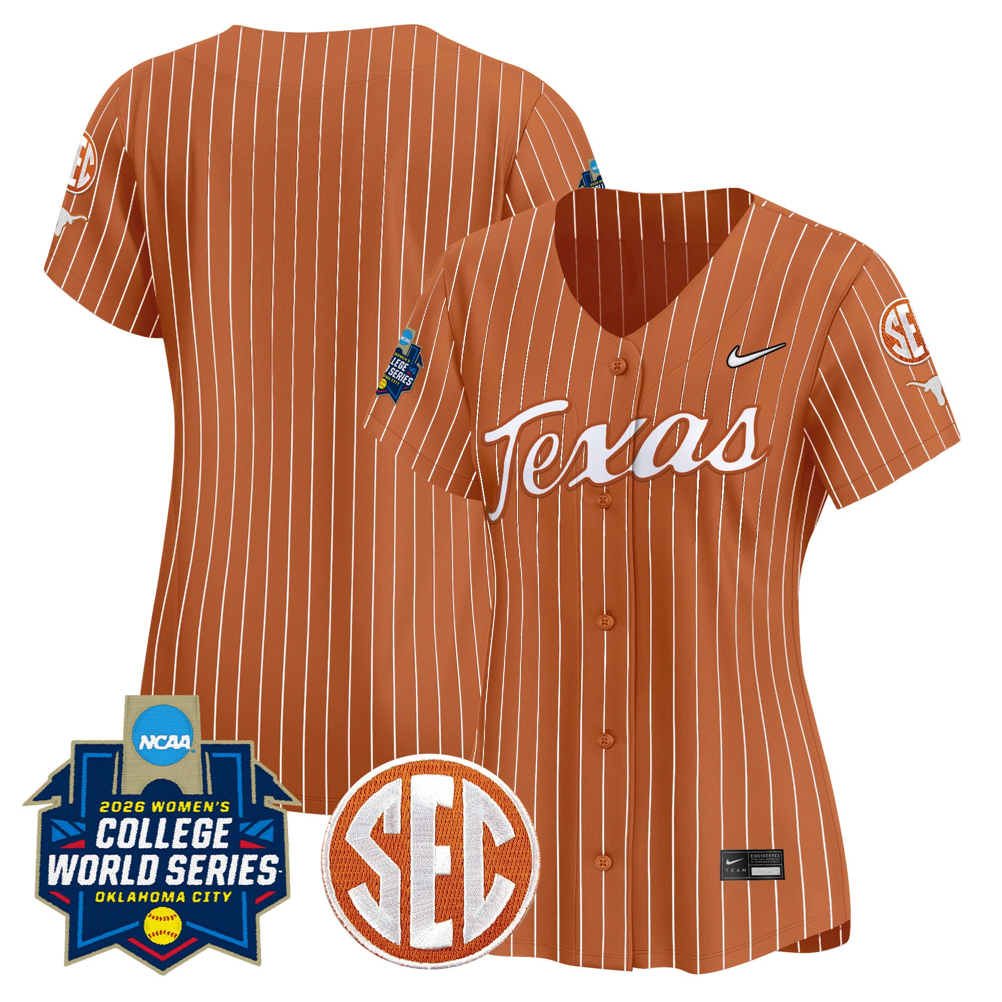 Women's Texas Longhorns Softball 2026 World Series (WCWS) Vapor Premier Limited Jersey - All Stitched
