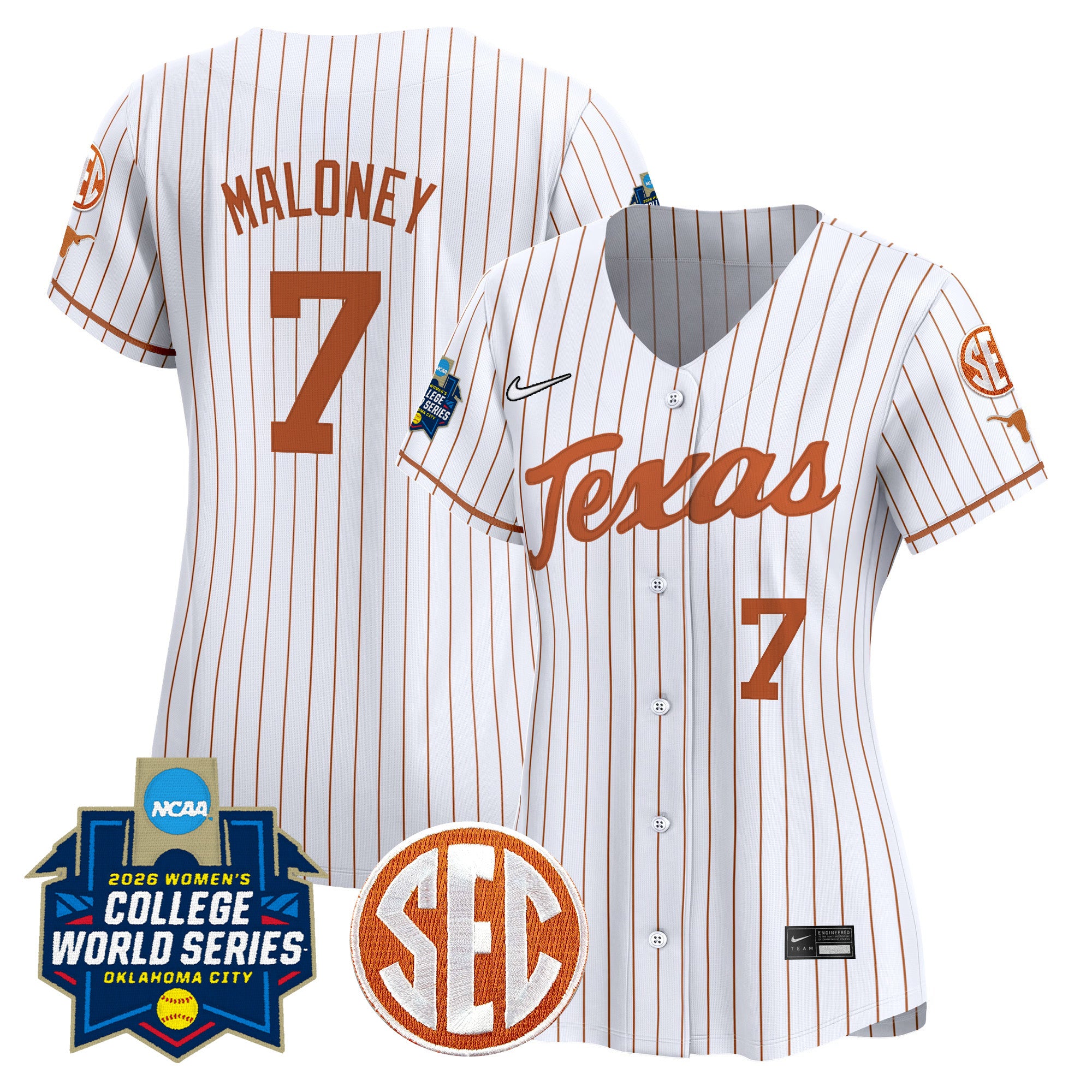 Women's Texas Longhorns Softball 2026 World Series (WCWS) Vapor Premier Limited Jersey - All Stitched
