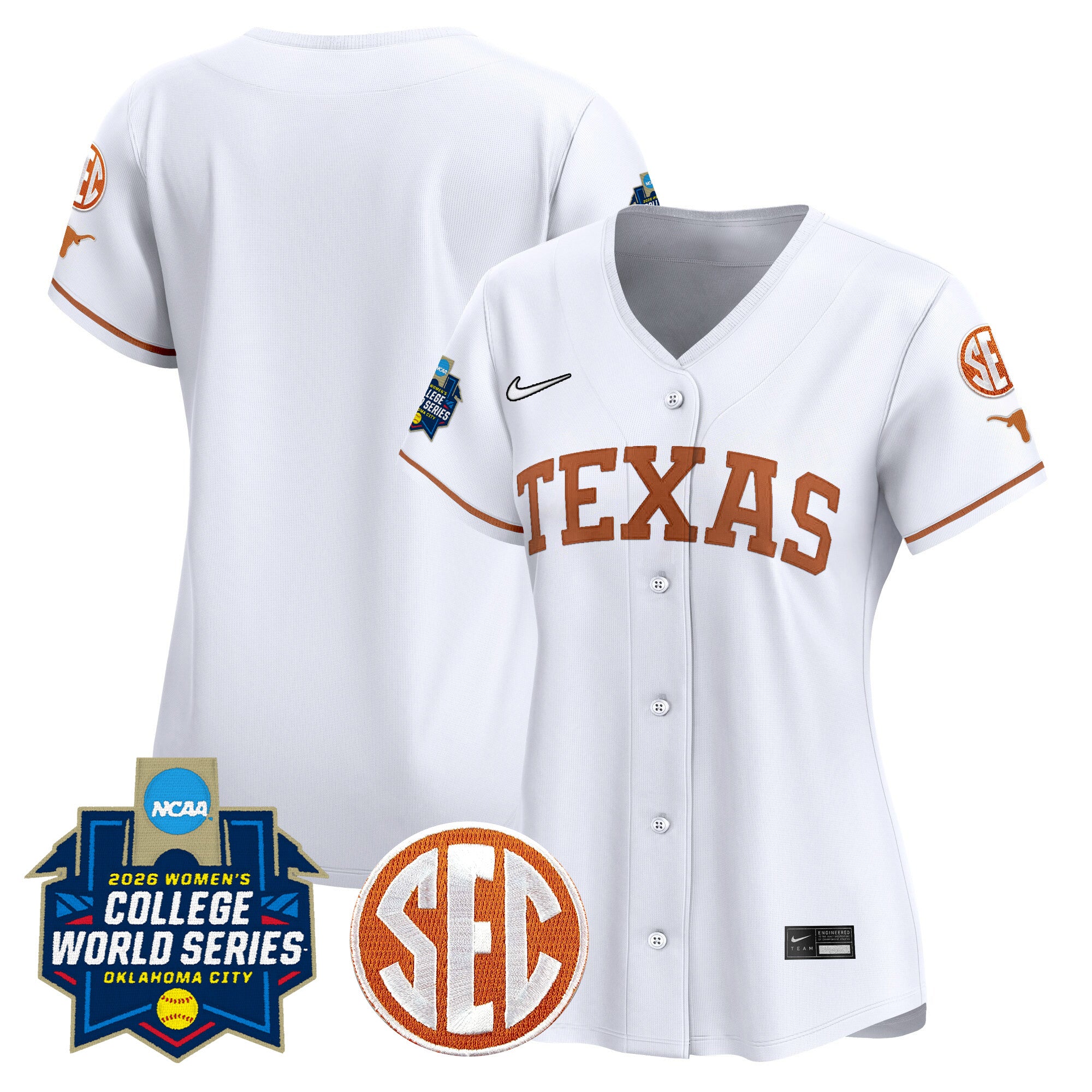 Women's Texas Longhorns Softball 2026 World Series (WCWS) Vapor Premier Limited Jersey - All Stitched