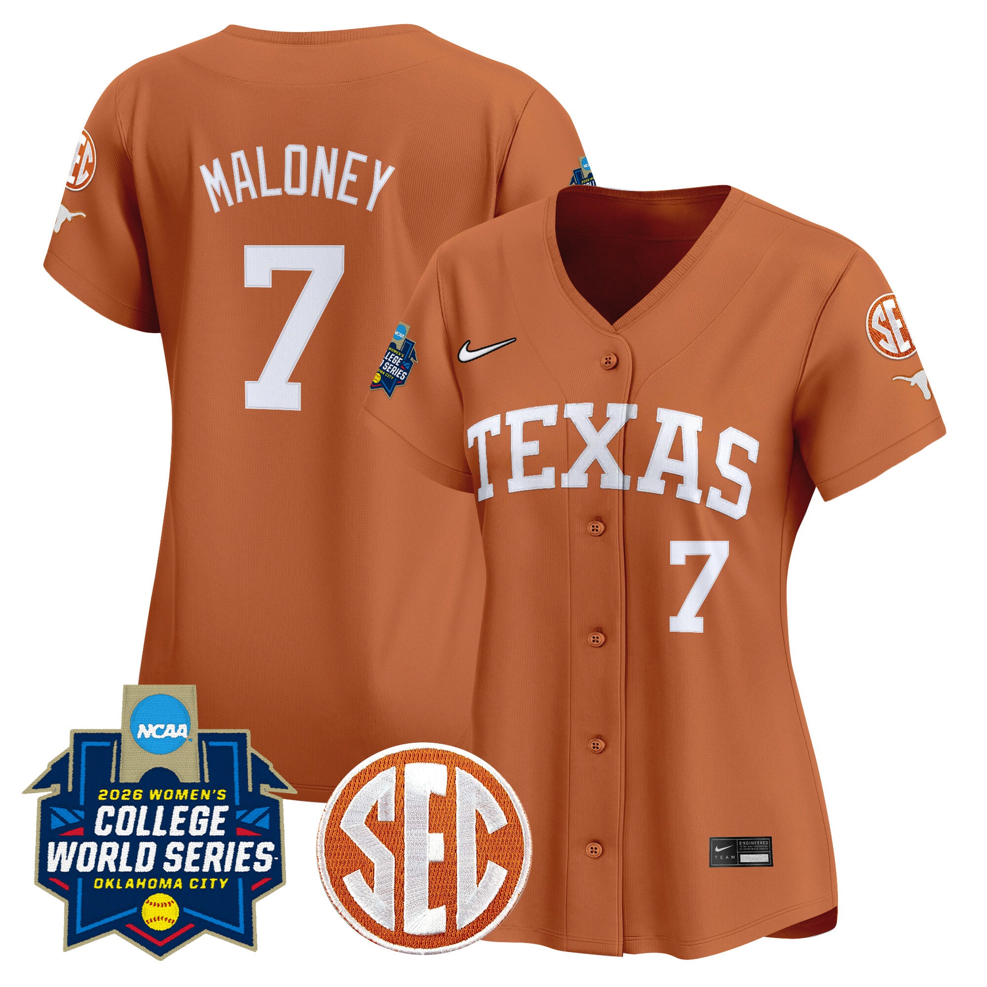 Women's Texas Longhorns Softball 2026 World Series (WCWS) Vapor Premier Limited Jersey - All Stitched