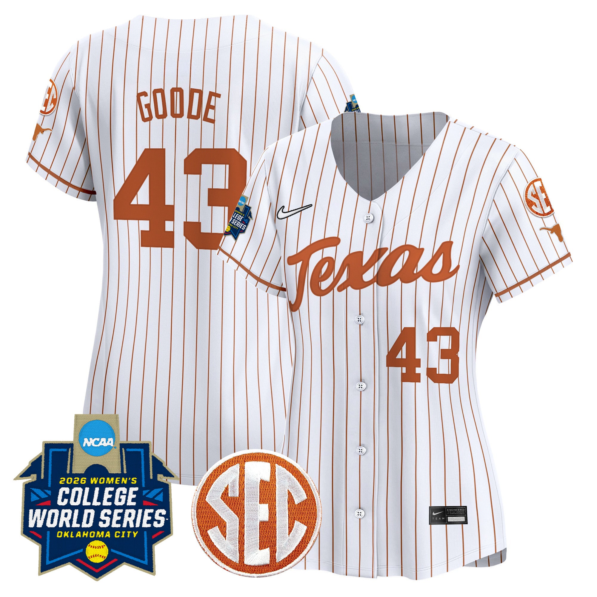 Women's Texas Longhorns Softball 2026 World Series (WCWS) Vapor Premier Limited Jersey - All Stitched