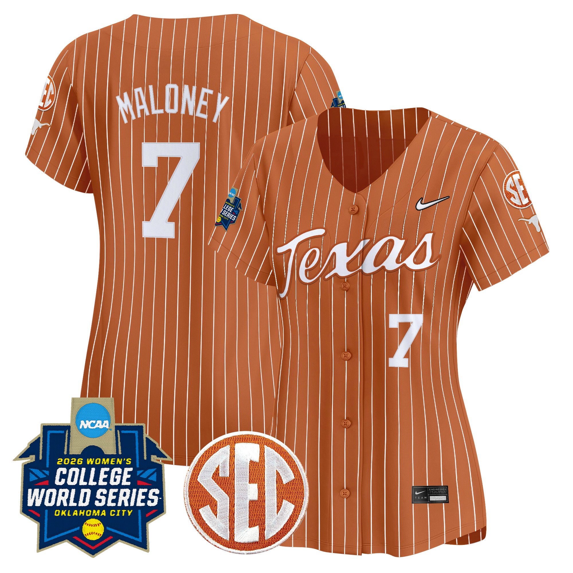 Women's Texas Longhorns Softball 2026 World Series (WCWS) Vapor Premier Limited Jersey - All Stitched