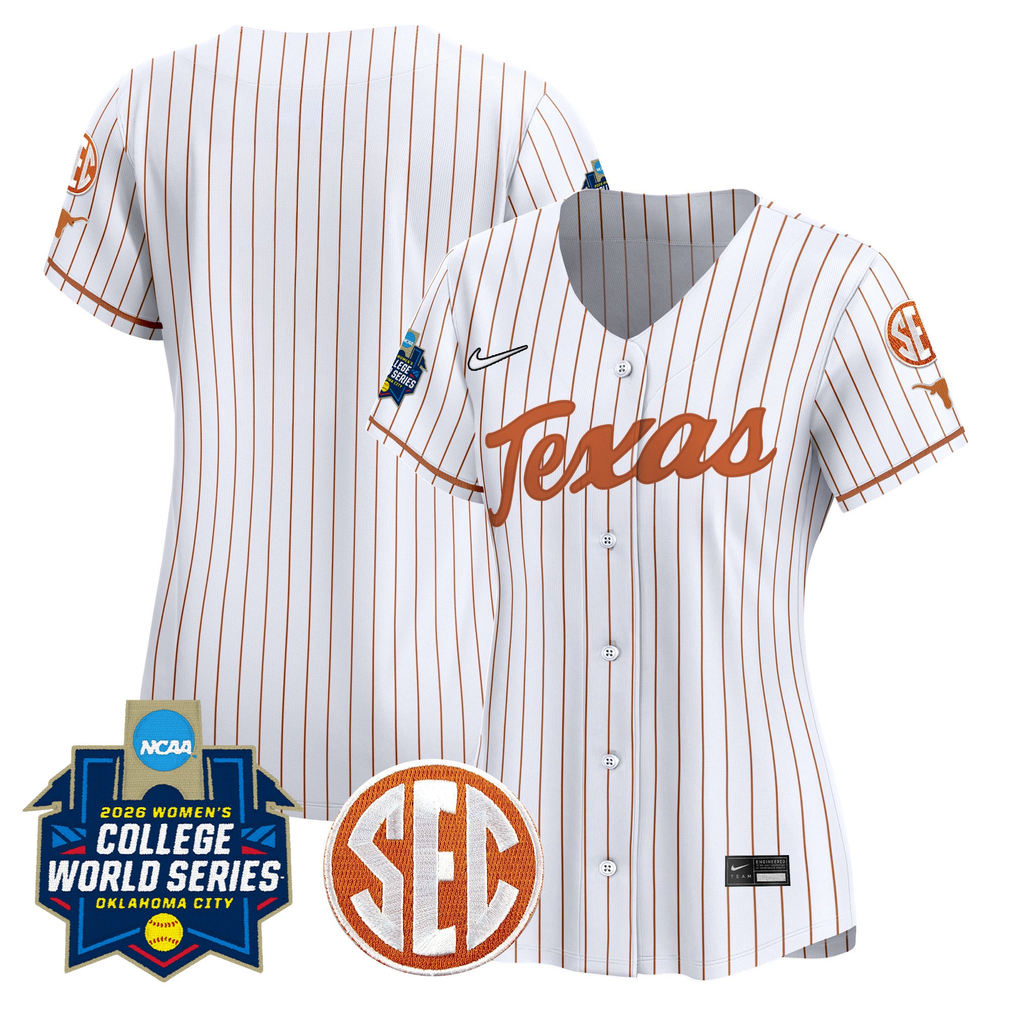 Women's Texas Longhorns Softball 2026 World Series (WCWS) Vapor Premier Limited Jersey - All Stitched