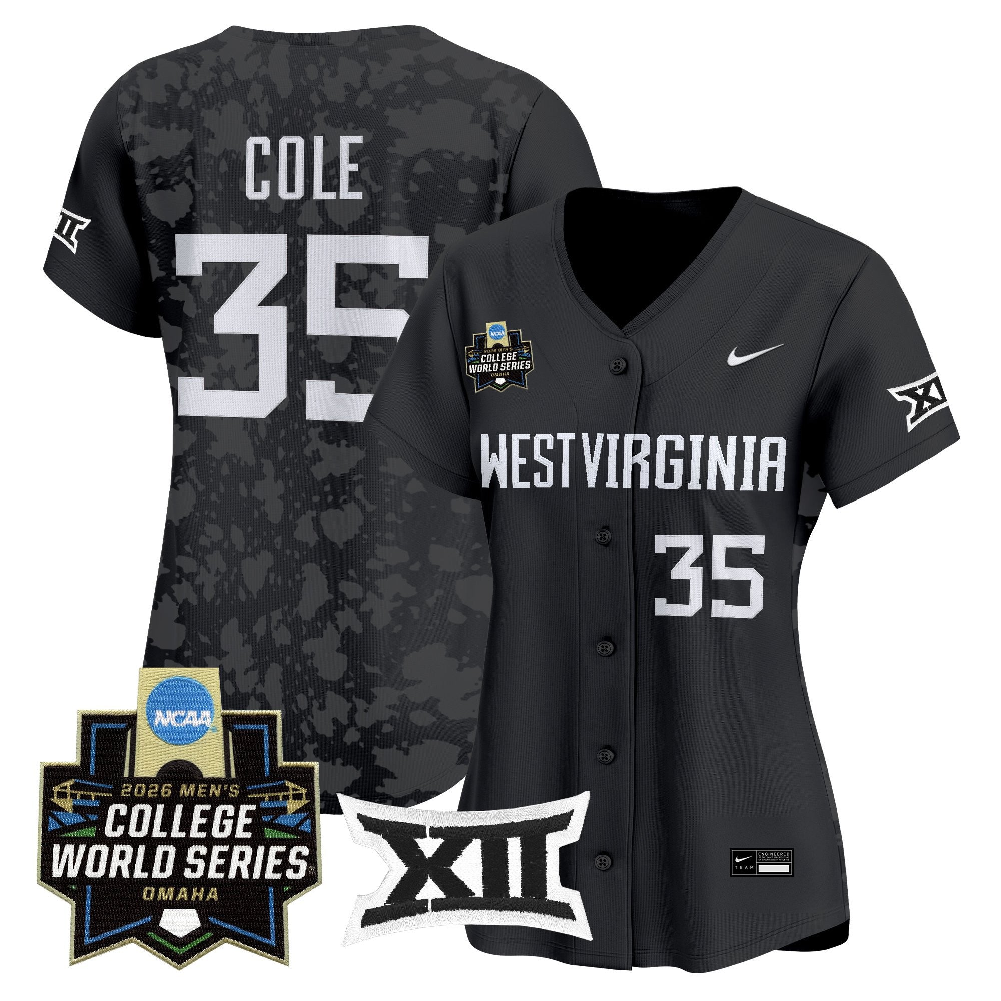 Women's West Virginia Mountaineers 2026 World Series Patch Vapor Premier Limited Jersey - All Stitched