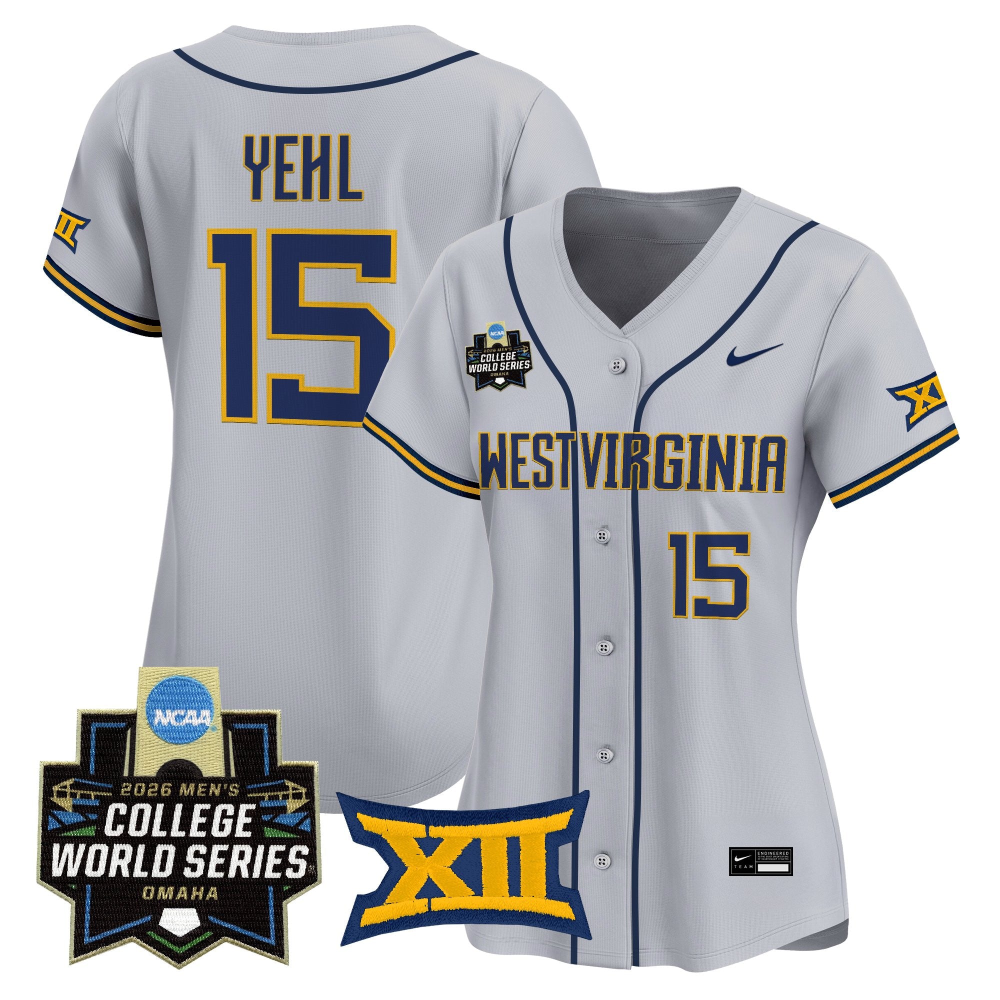 Women's West Virginia Mountaineers 2026 World Series Patch Vapor Premier Limited Jersey - All Stitched