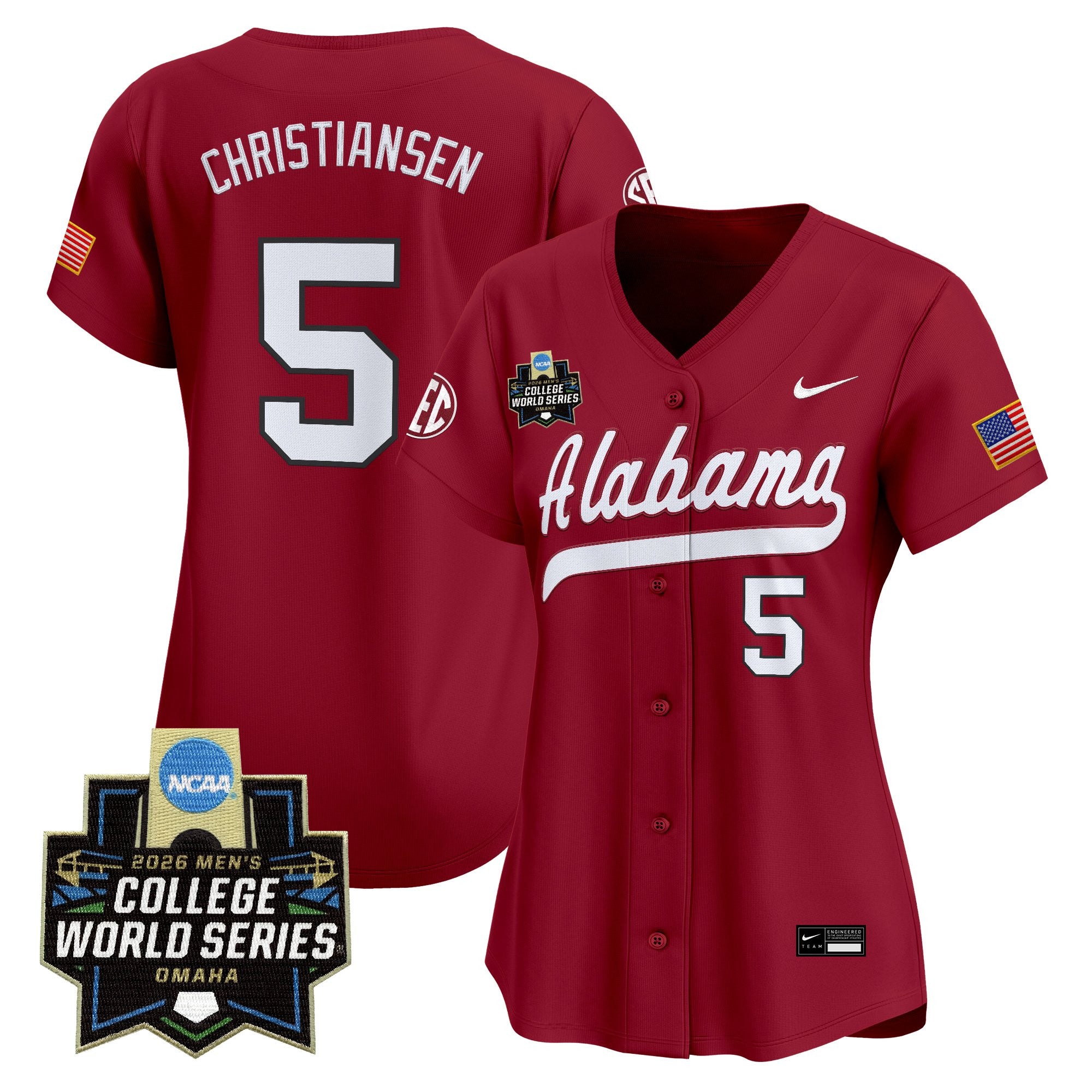 Women's Alabama Crimson Tide 2026 World Series Vapor Premier Limited Jersey - All Stitched