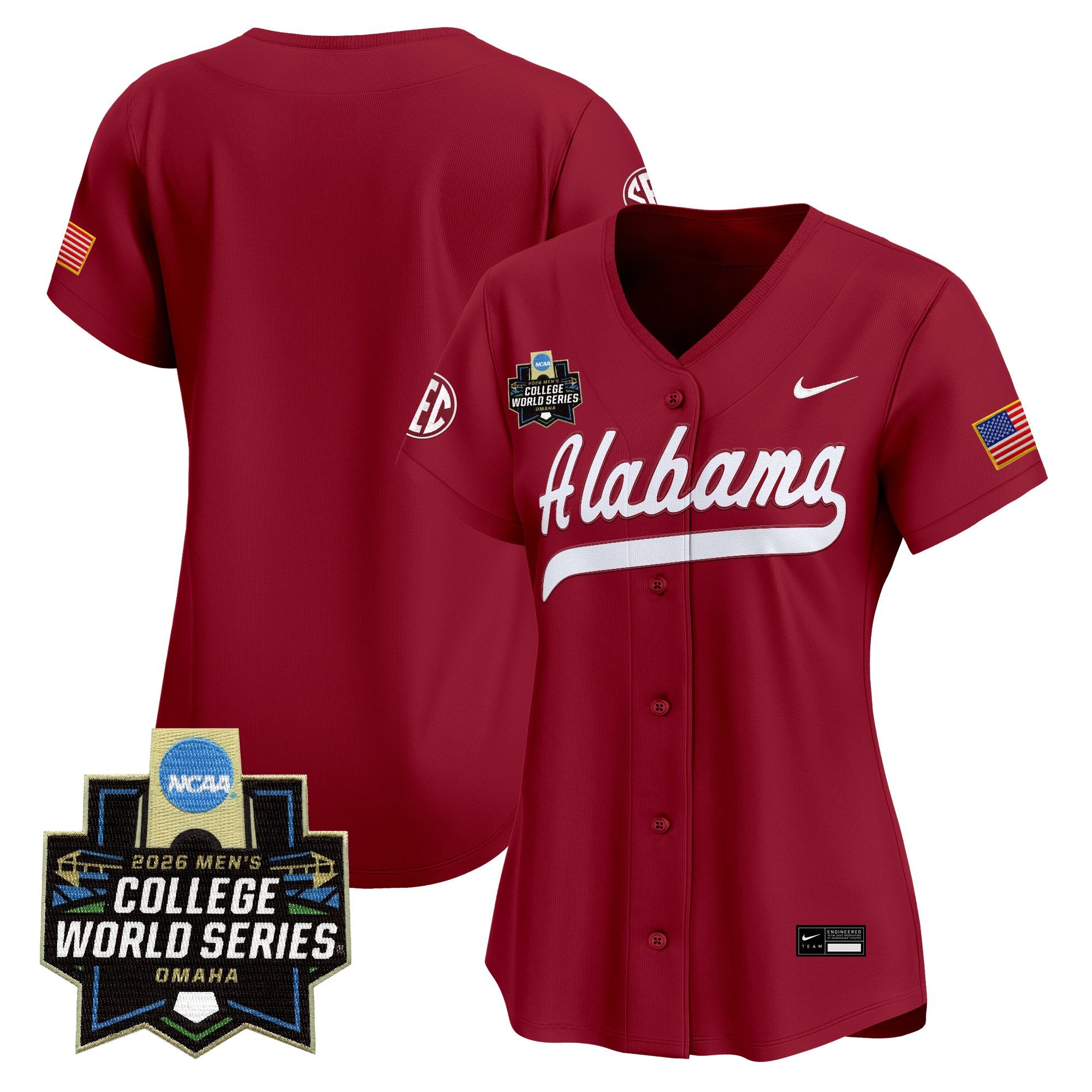 Women's Alabama Crimson Tide 2026 World Series Vapor Premier Limited Jersey - All Stitched
