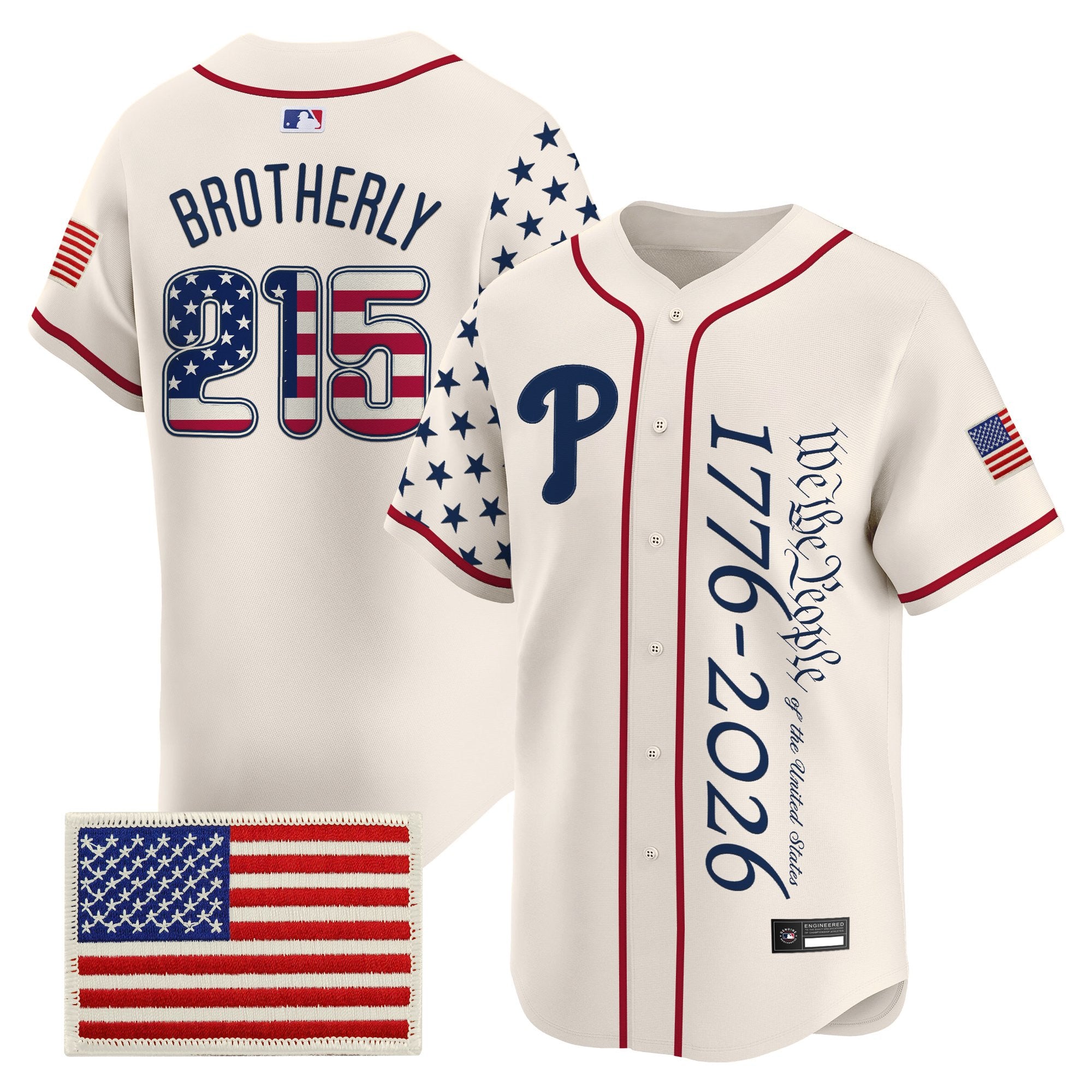Men's Philadelphia Phillies "America 250 Edition" Vapor Premier Limited Jersey V2 - Stitched