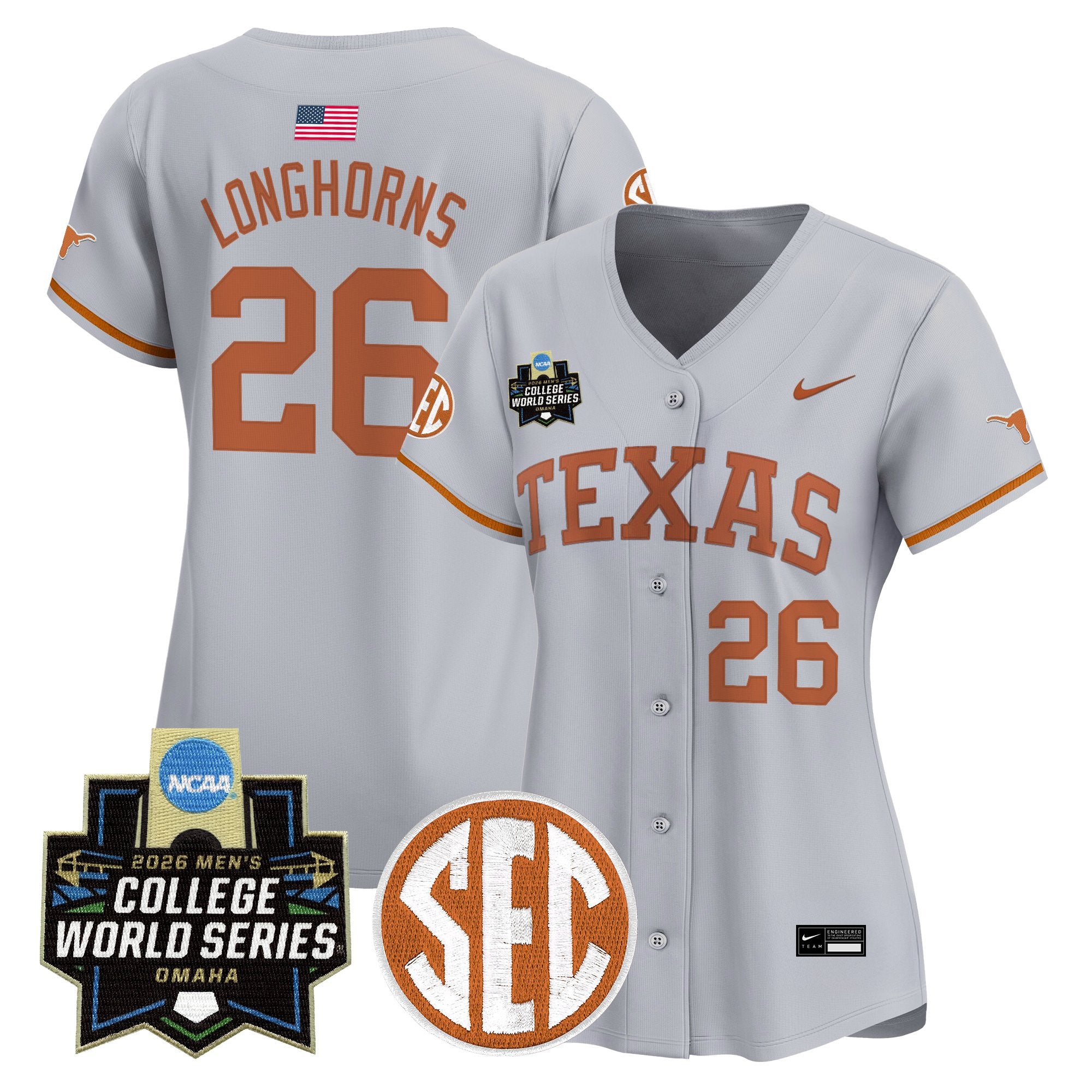 Women's Texas Longhorns 2026 World Series Vapor Premier Limited Jersey - All Stitched