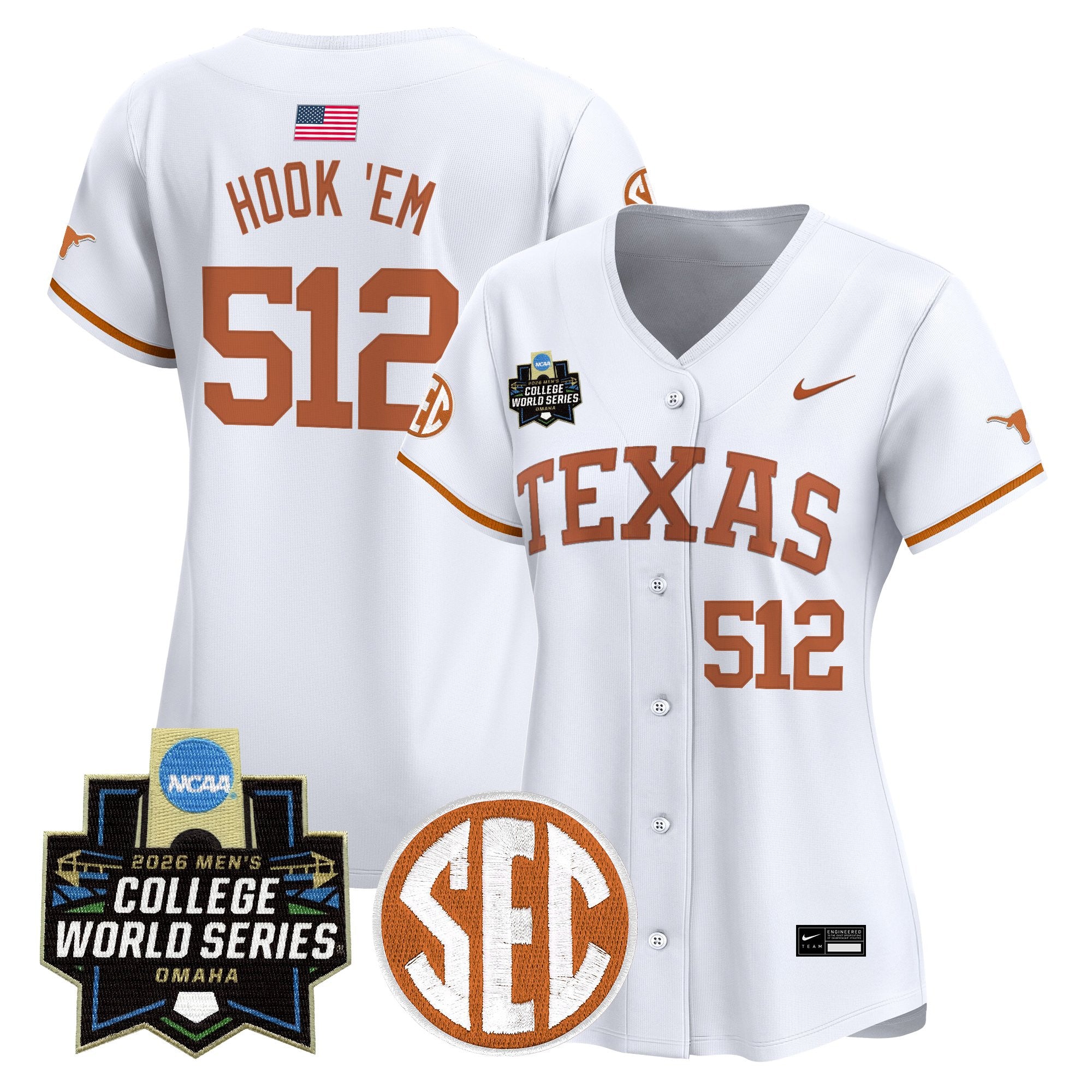 Women's Texas Longhorns 2026 World Series Vapor Premier Limited Jersey - All Stitched
