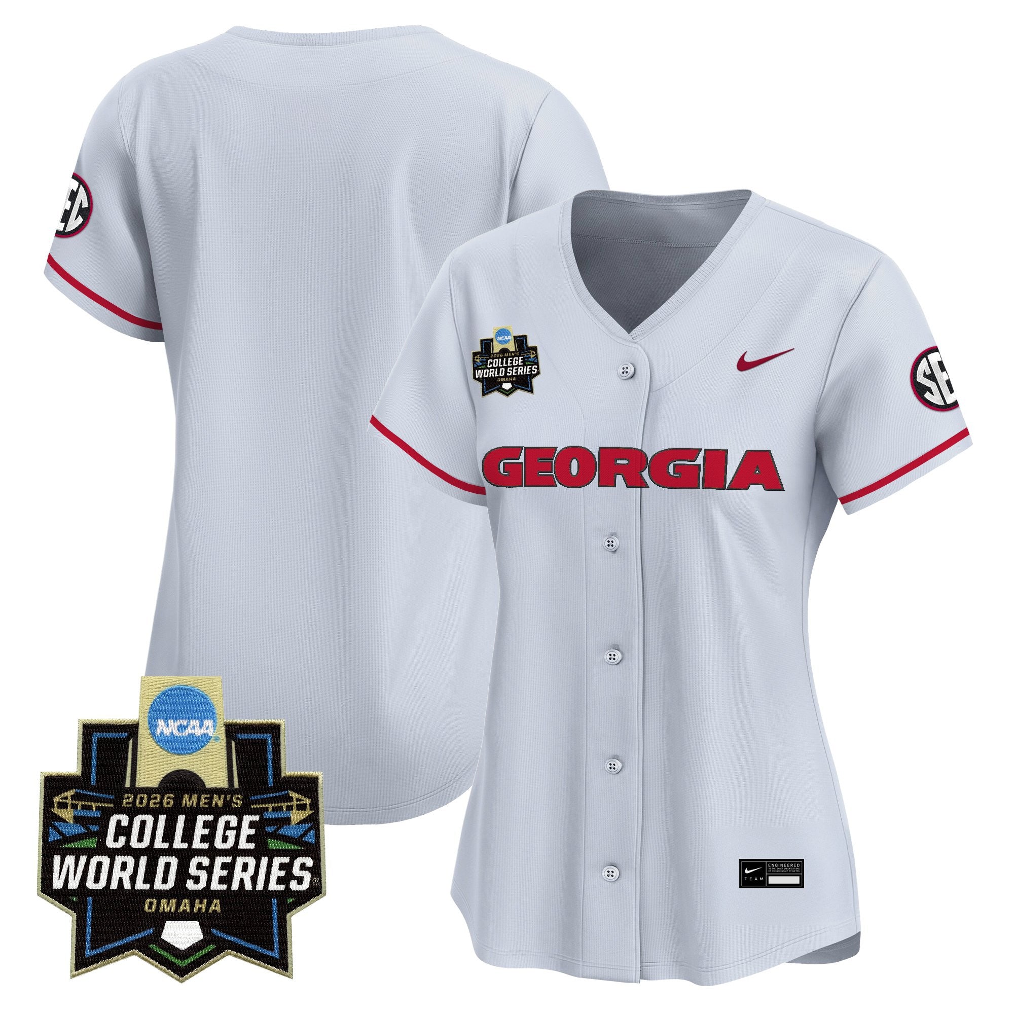 Women's Georgia Bulldogs Baseball 2026 World Series Vapor Premier Limited Jersey - All Stitched