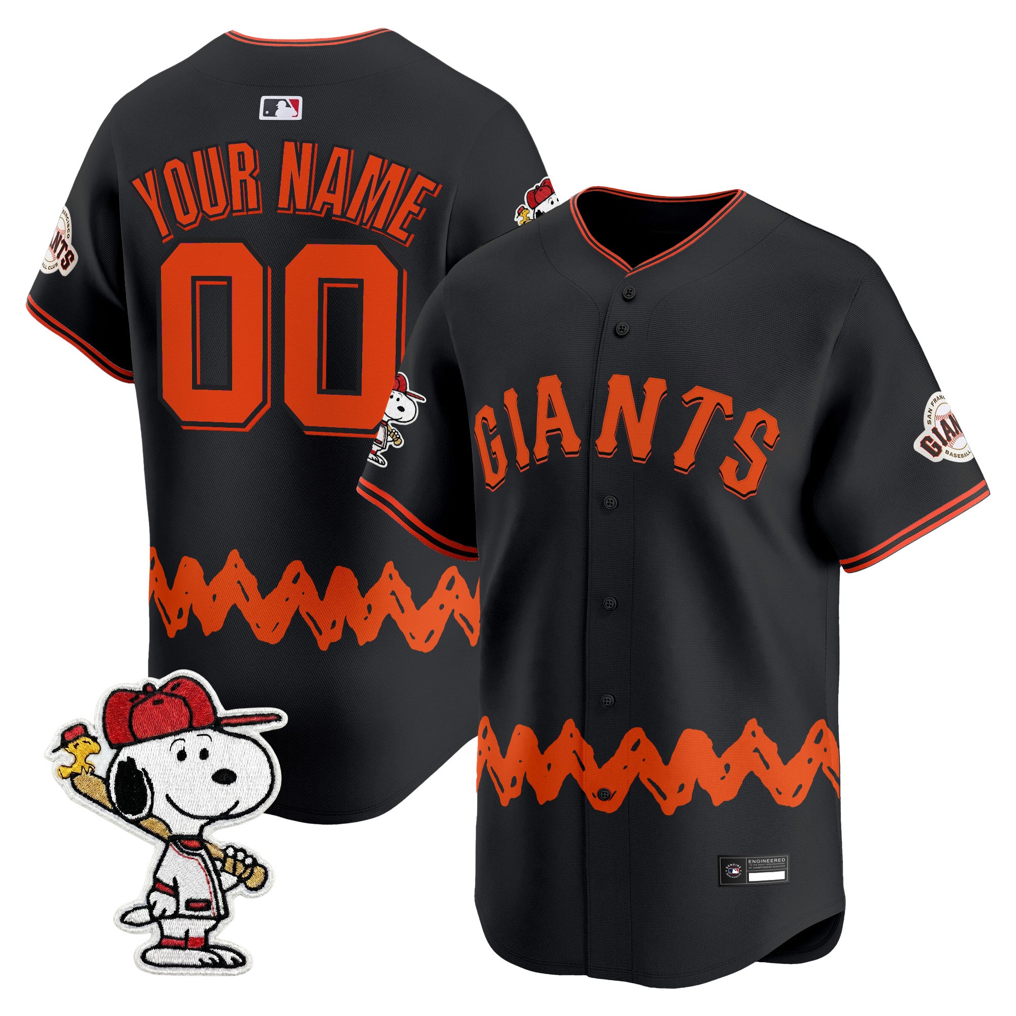 San Francisco Giants x Peanuts Vapor Premier Limited Custom Jersey - Stitched