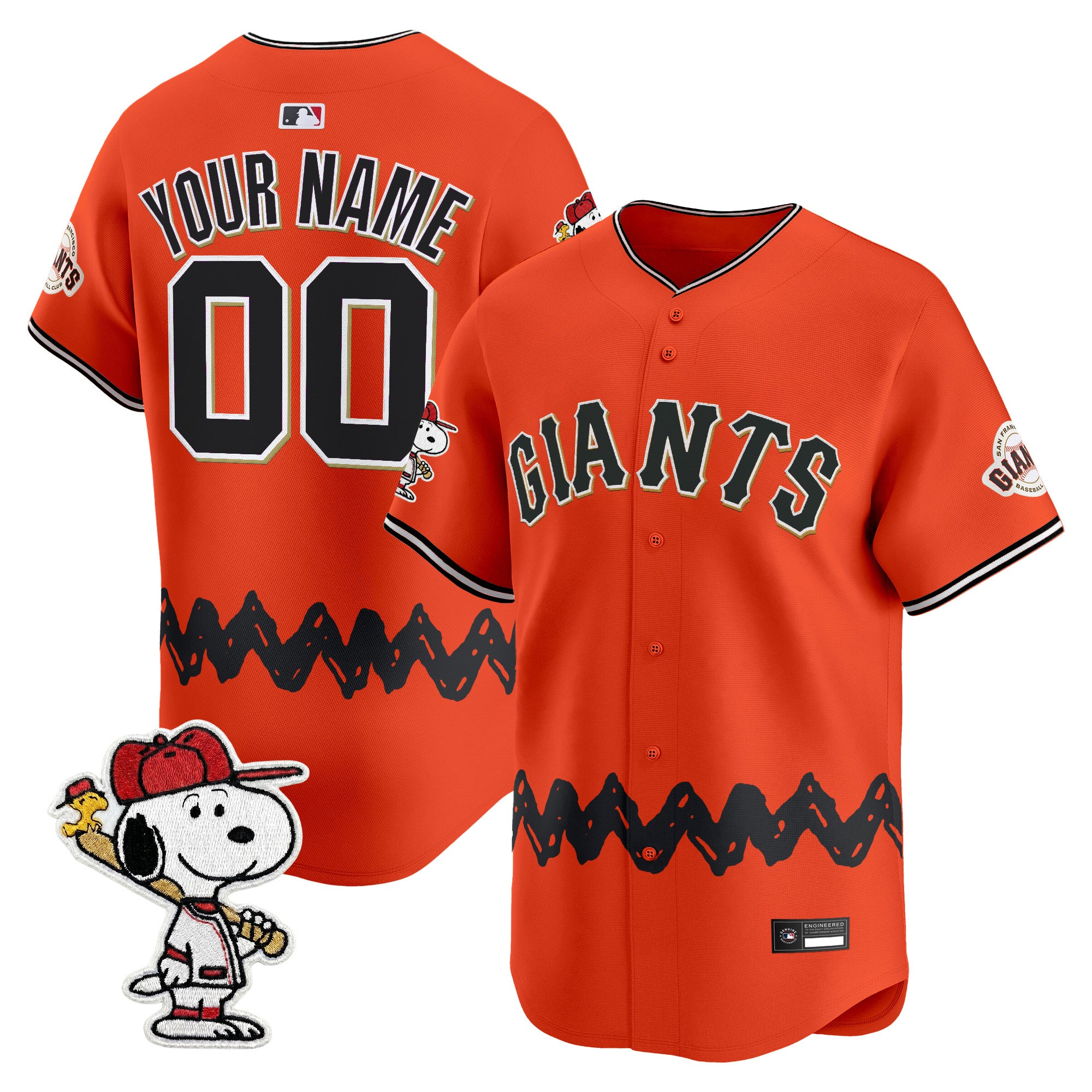 San Francisco Giants x Peanuts Vapor Premier Limited Custom Jersey - Stitched
