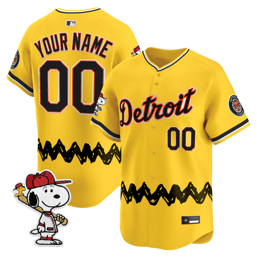 Detroit Tigers x Peanuts Vapor Premier Limited Custom Jersey - Stitched