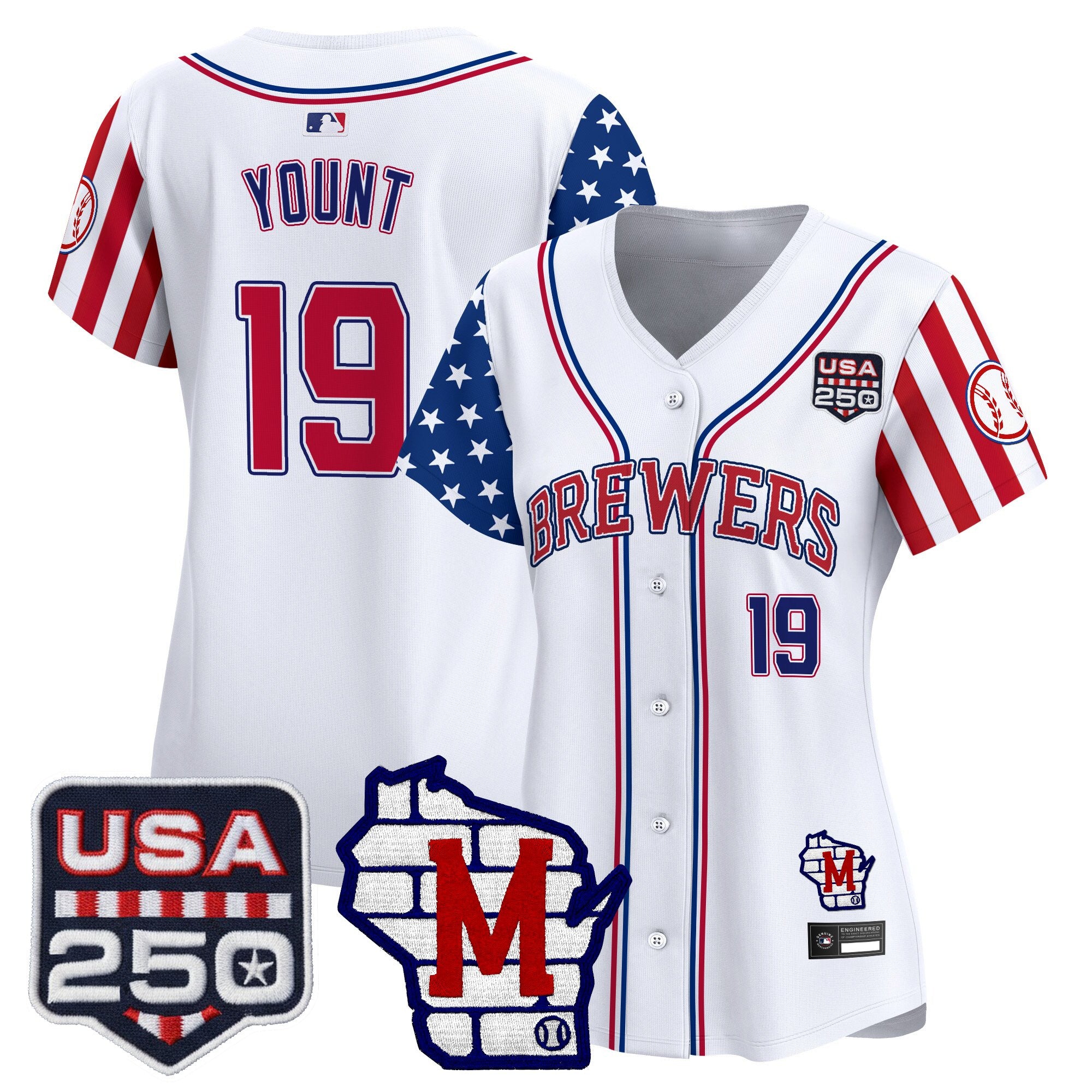 Women's Milwaukee Brewers "America250 Edition" Vapor Premier Limited Jersey - All Stitched