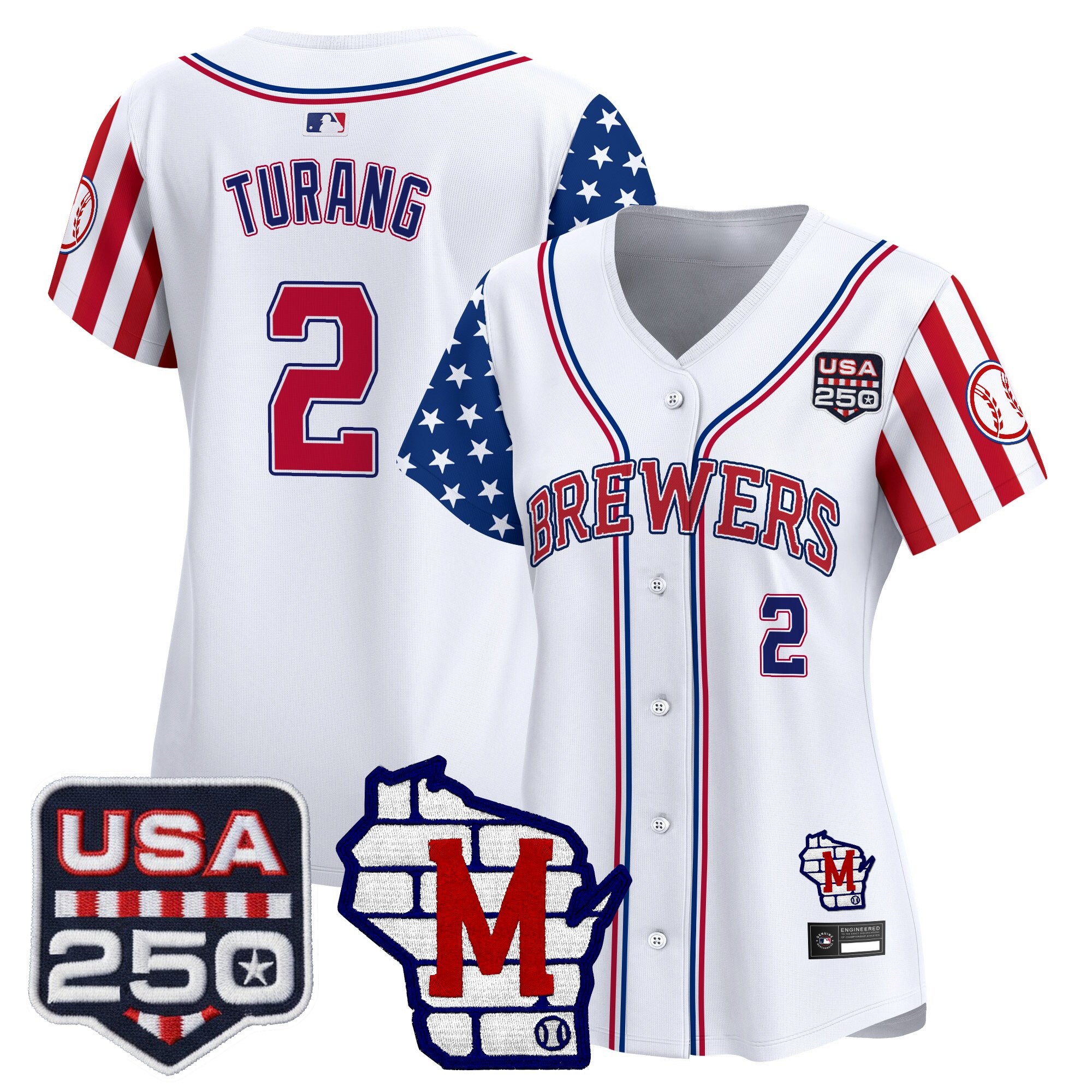 Women's Milwaukee Brewers "America250 Edition" Vapor Premier Limited Jersey - All Stitched