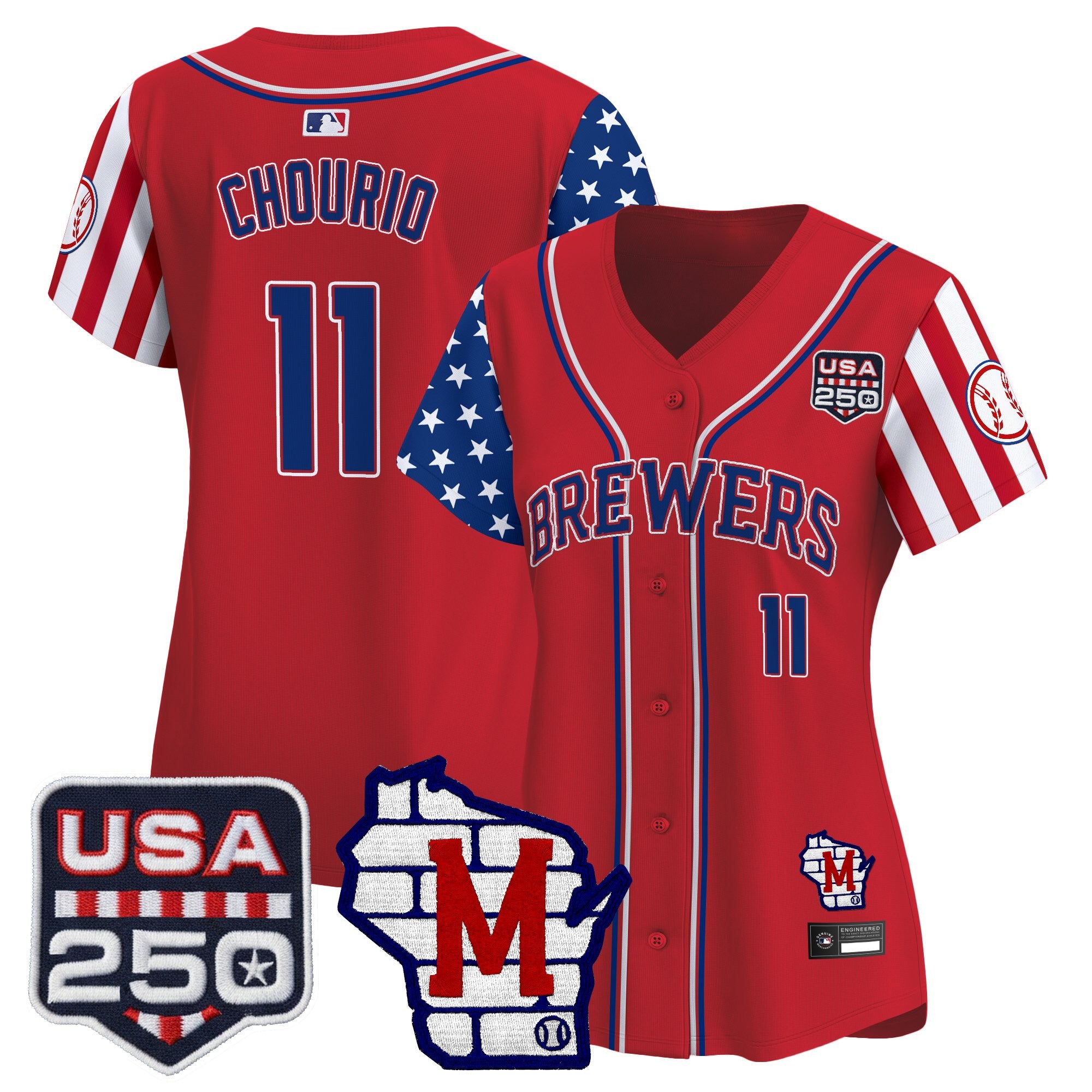 Women's Milwaukee Brewers "America250 Edition" Vapor Premier Limited Jersey - All Stitched