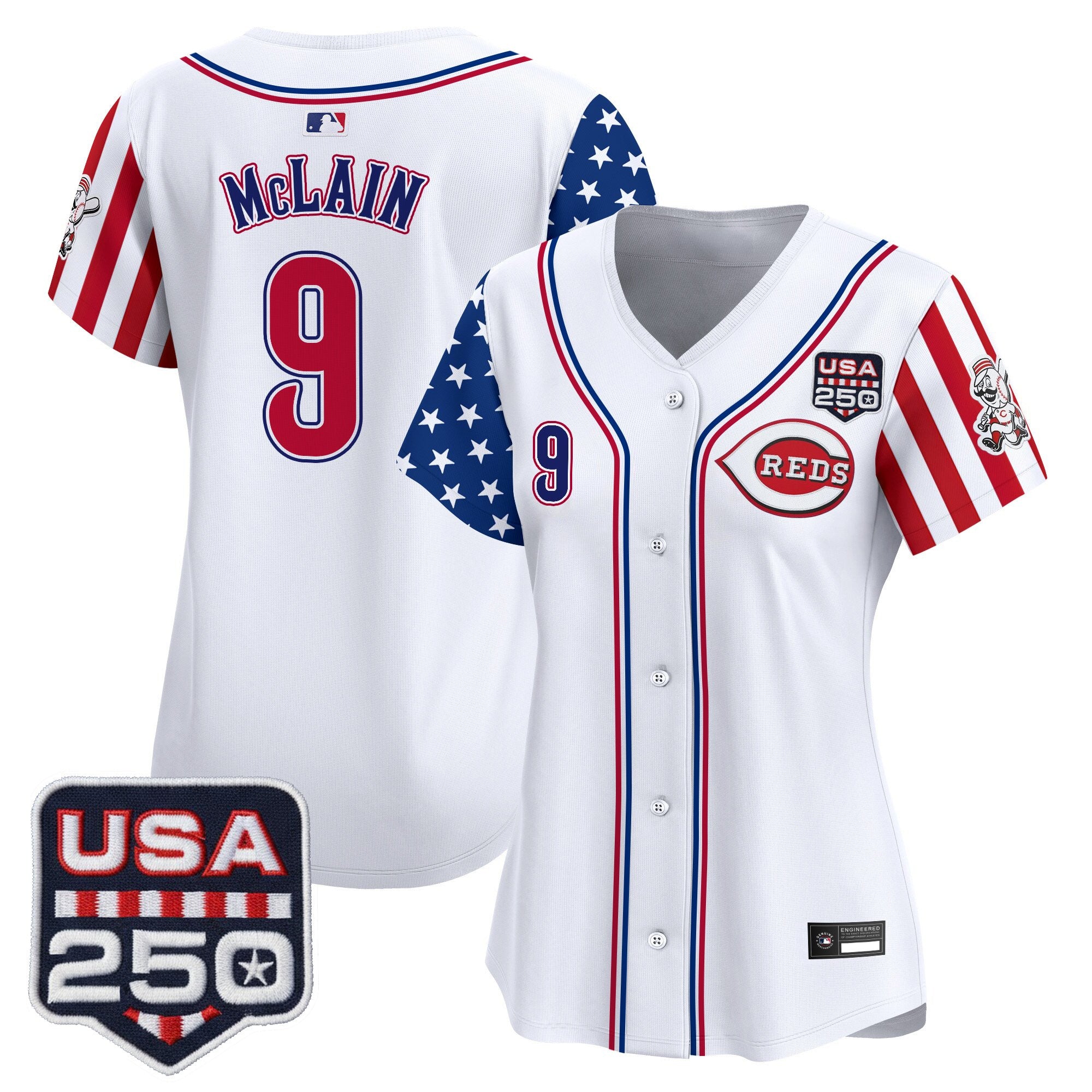 Women's Cincinnati Reds "America250 Edition" Vapor Premier Limited Jersey - All Stitched