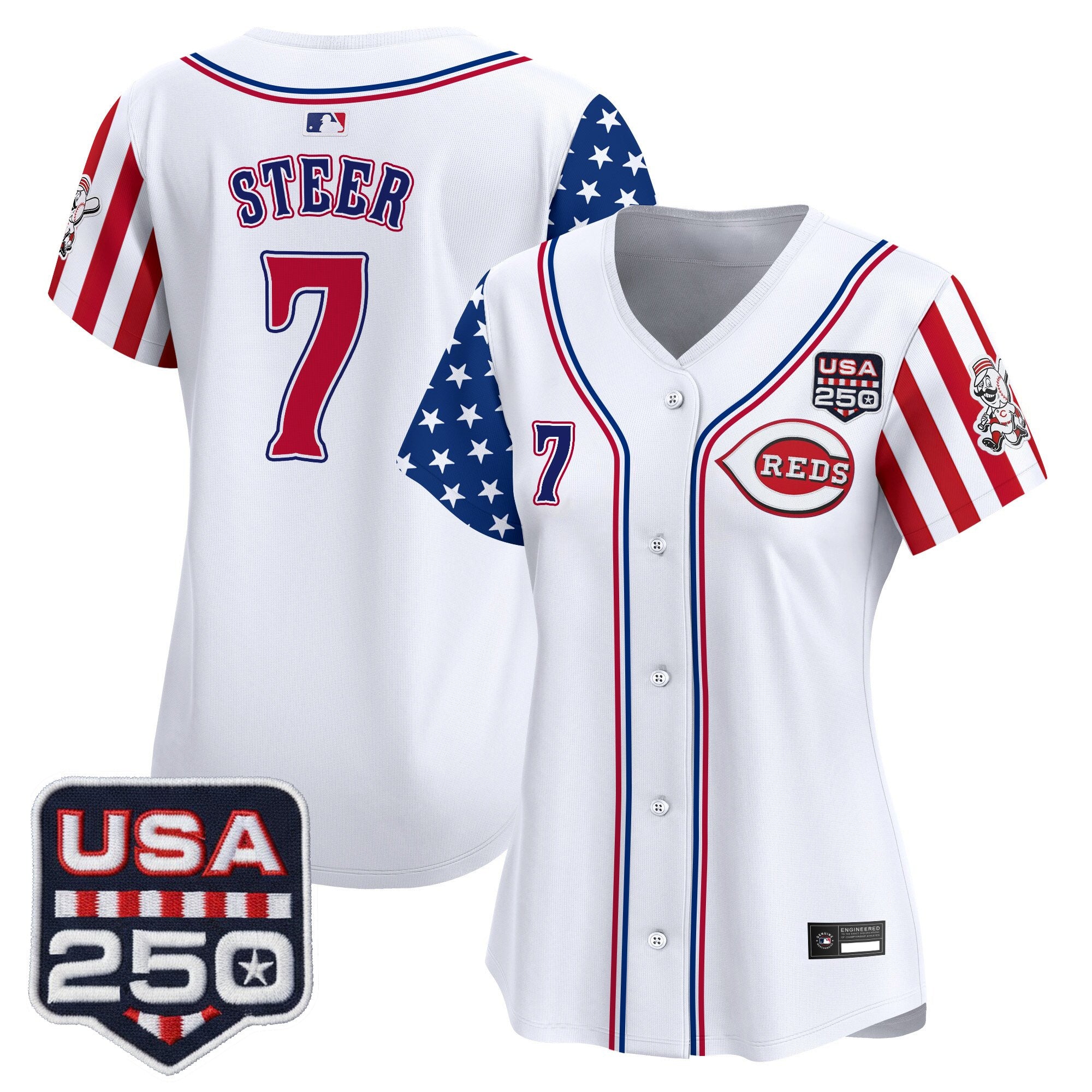 Women's Cincinnati Reds "America250 Edition" Vapor Premier Limited Jersey - All Stitched