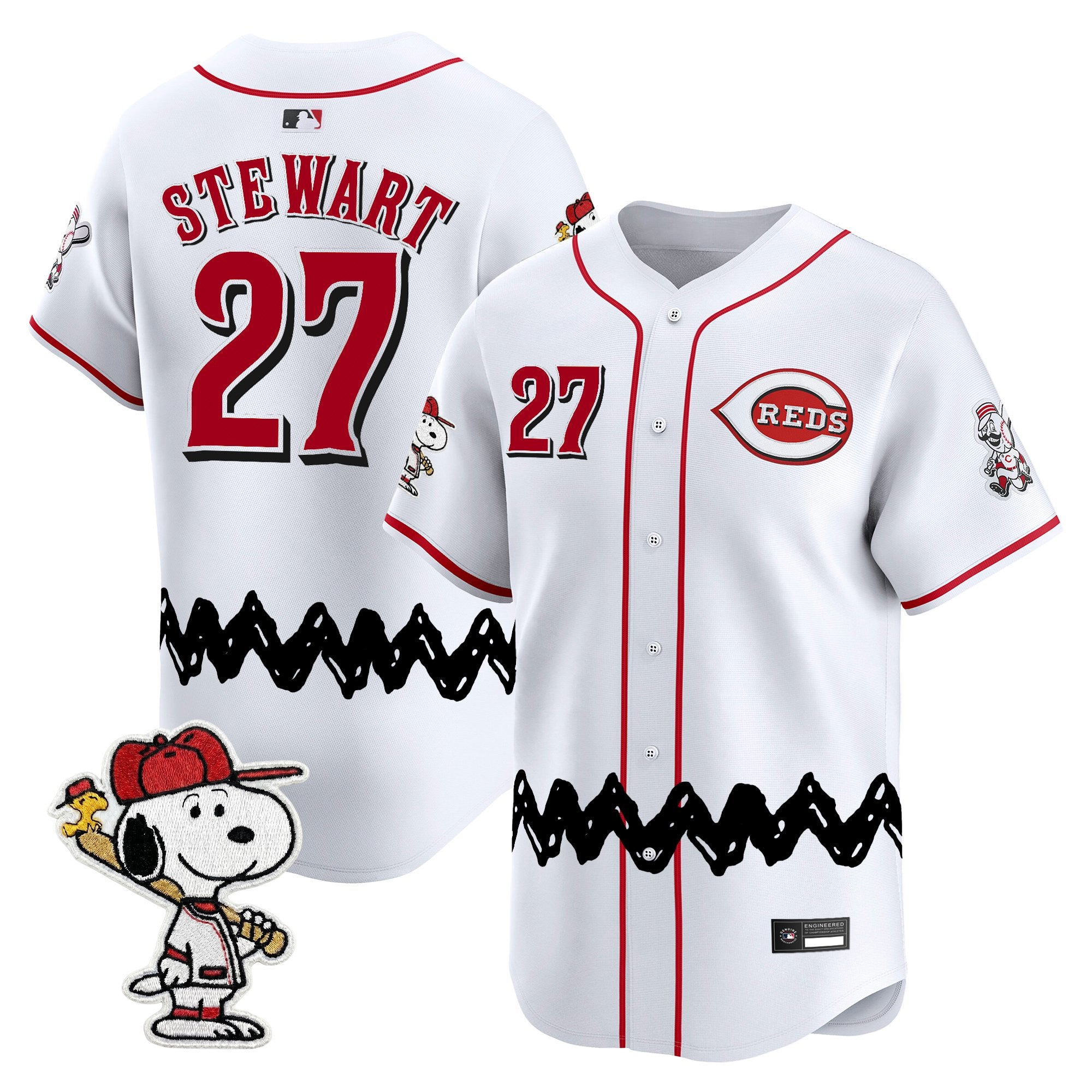 Men's Cincinnati Reds x Peanuts Vapor Premier Limited Jersey - Stitched