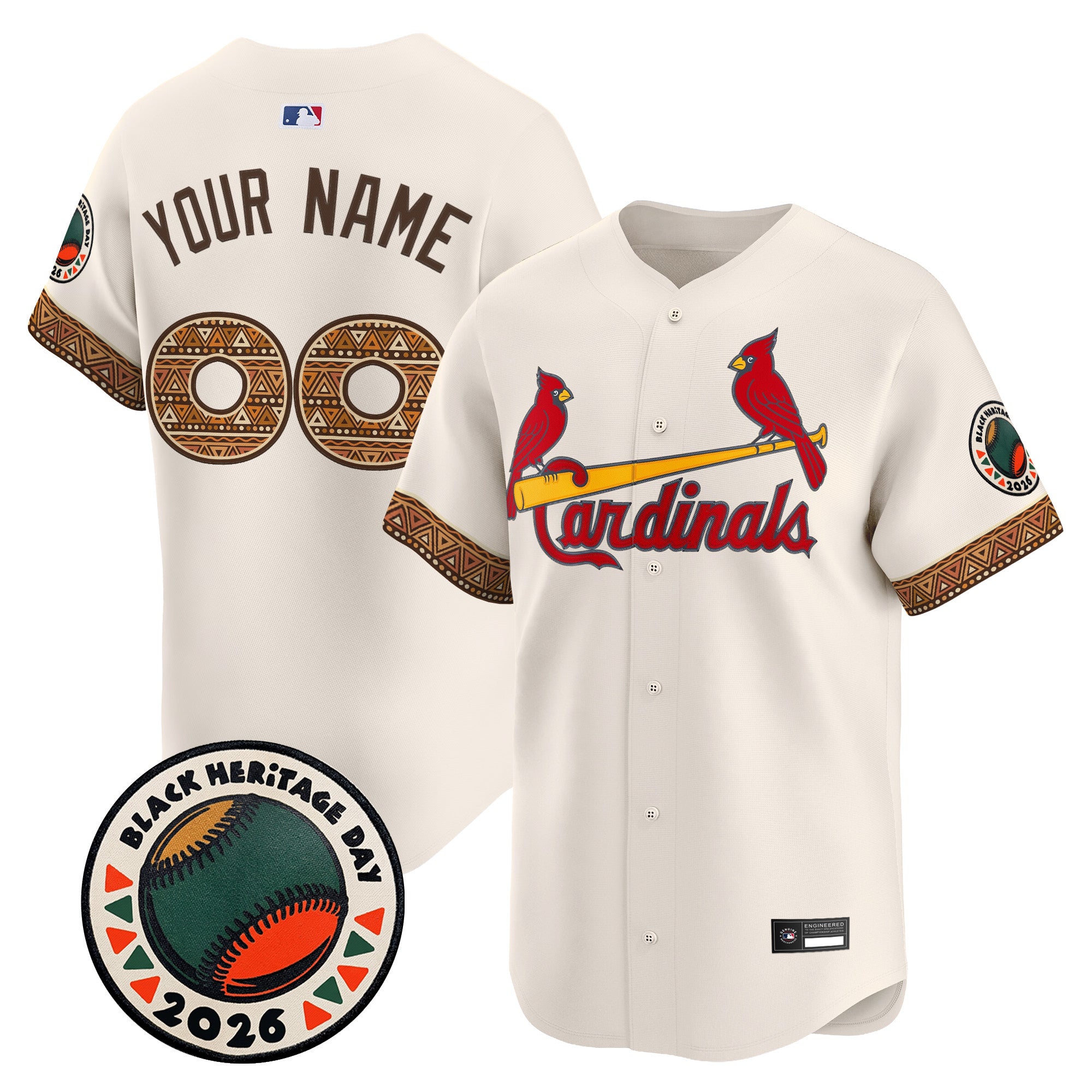 St. Louis Cardinals 2026 Black Heritage Day Vapor Premier Limited Custom Jersey - Stitched