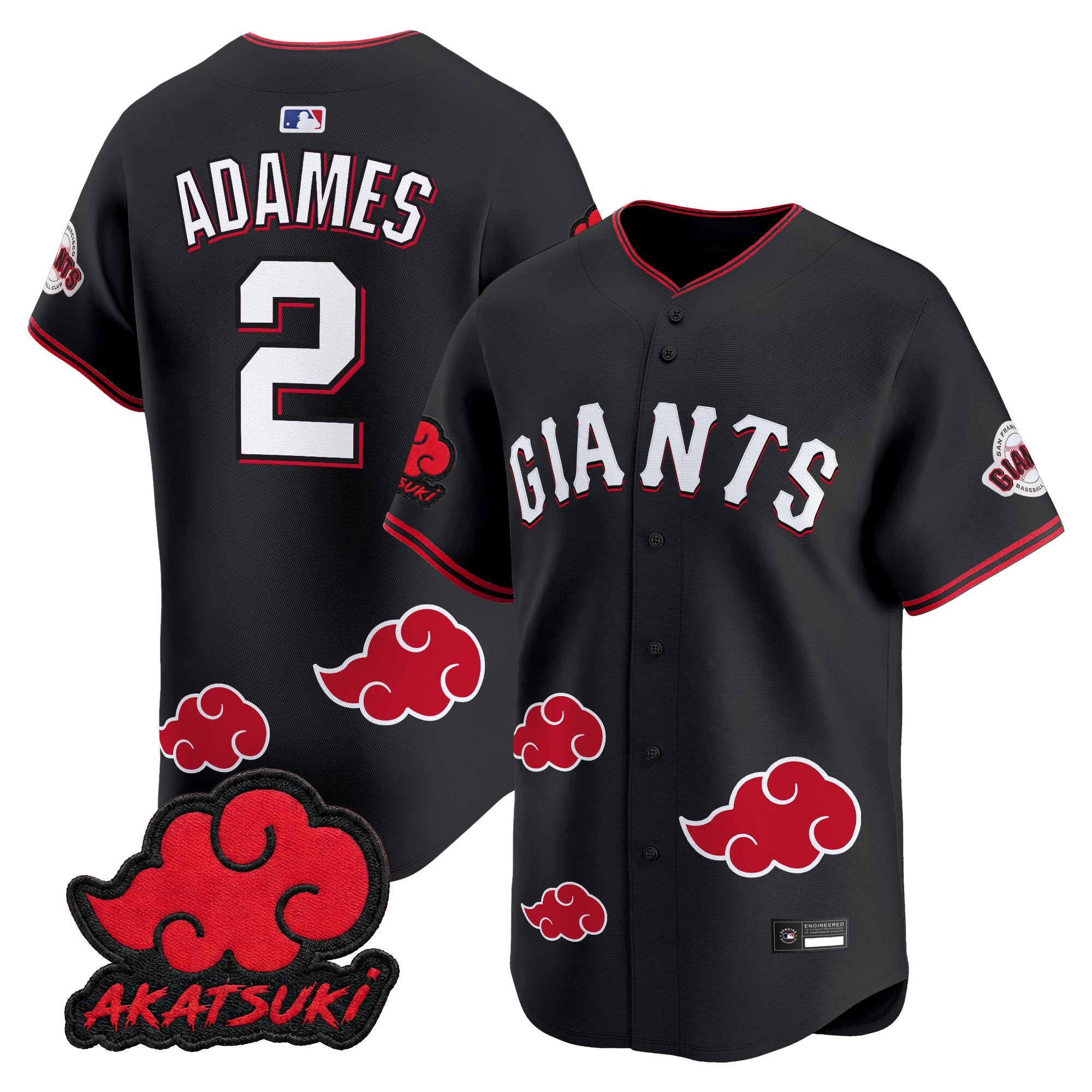 San Francisco Giants x Naruto "Akatsuki Edition" Vapor Premier Limited Jersey - Stitched