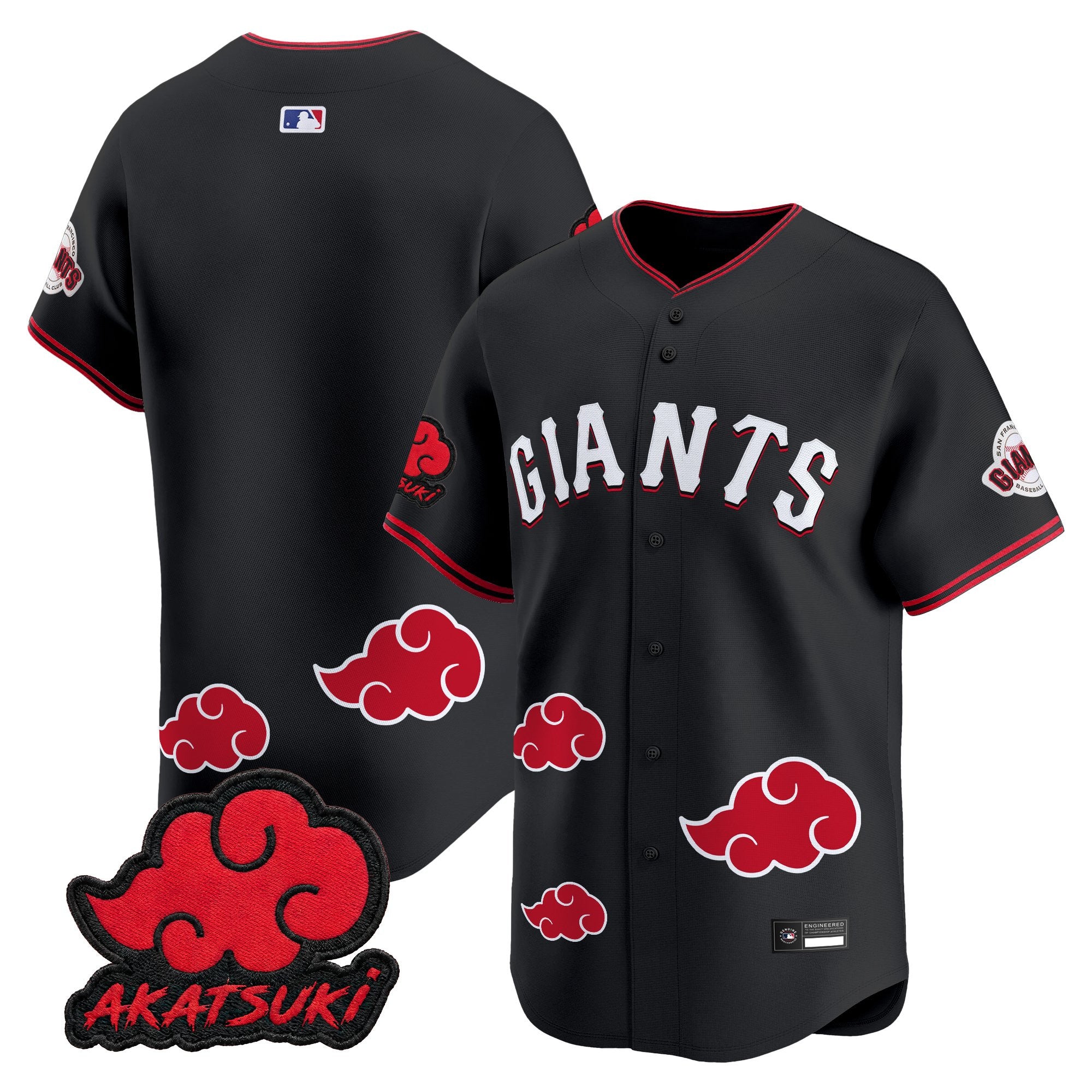 San Francisco Giants x Naruto "Akatsuki Edition" Vapor Premier Limited Jersey - Stitched
