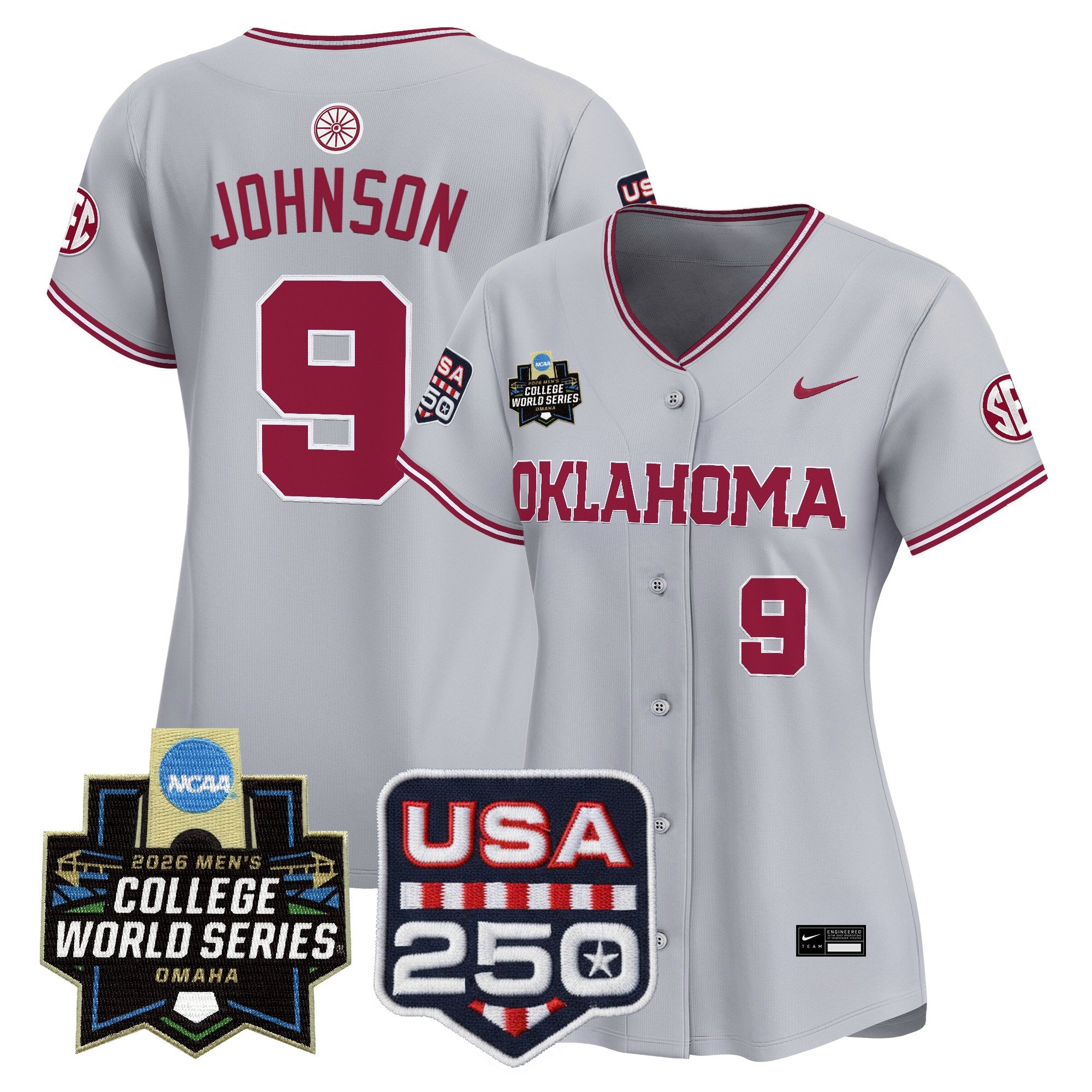 Women's Oklahoma Sooners 2026 World Series Vapor Premier Limited Jersey - 250 America Patch - All Stitched