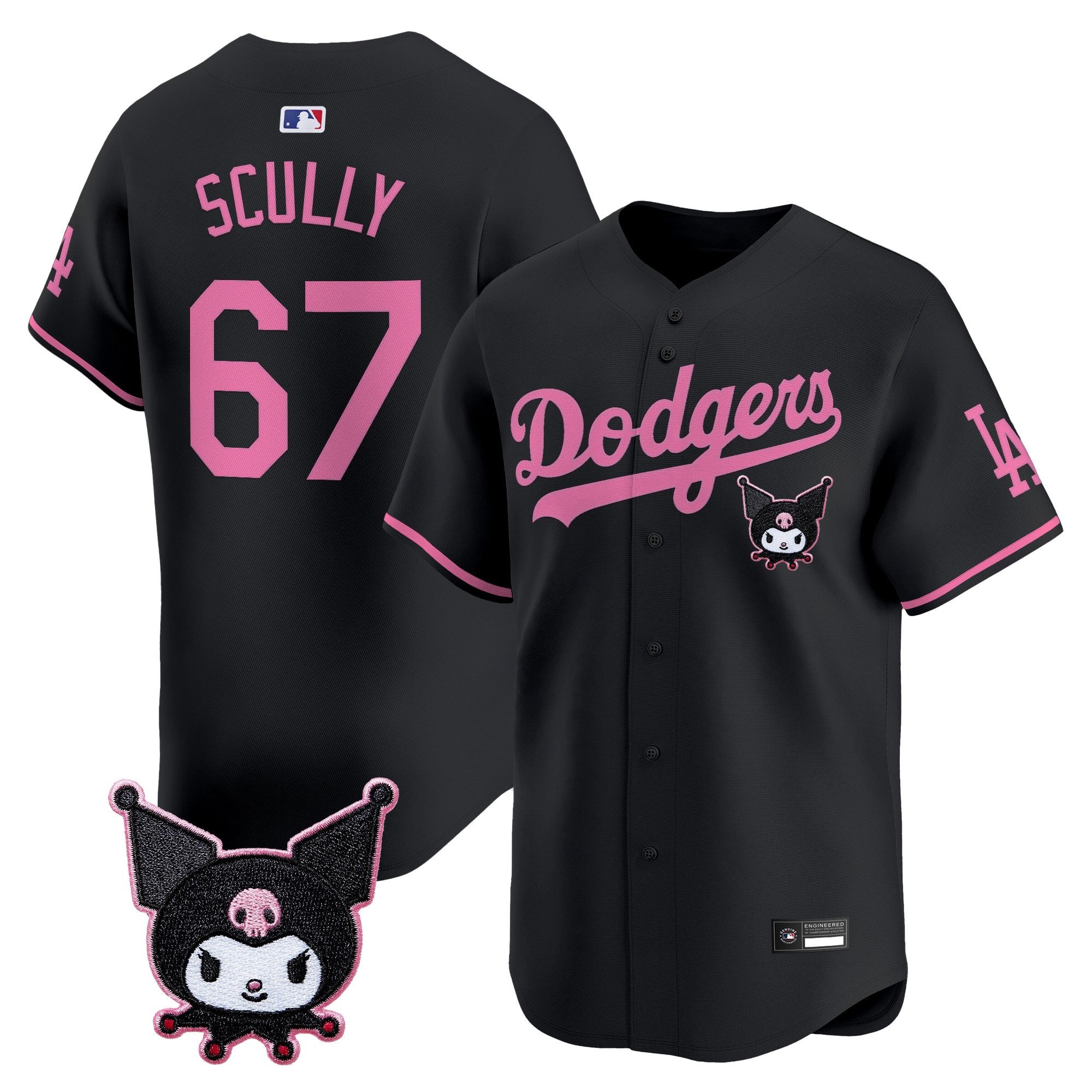 Los Angeles Dodgers x Kuromi Vapor Premier Limited Jersey - All Stitched