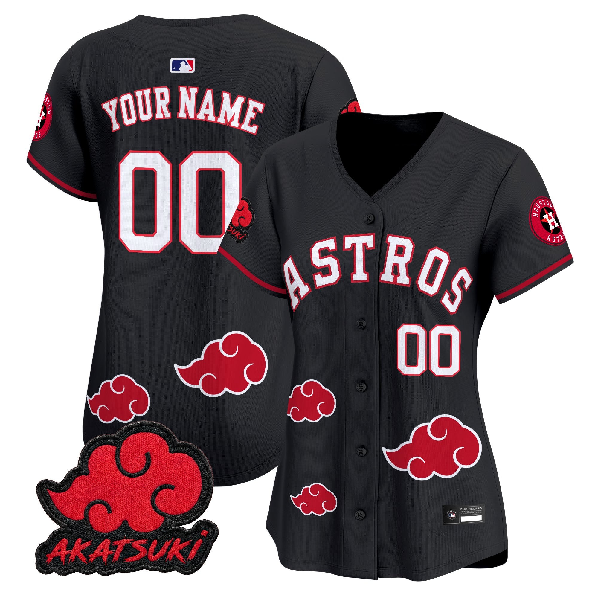 Houston Astros x Naruto Akatsuki Edition Vapor Premier Limited Custom Jersey - Stitched