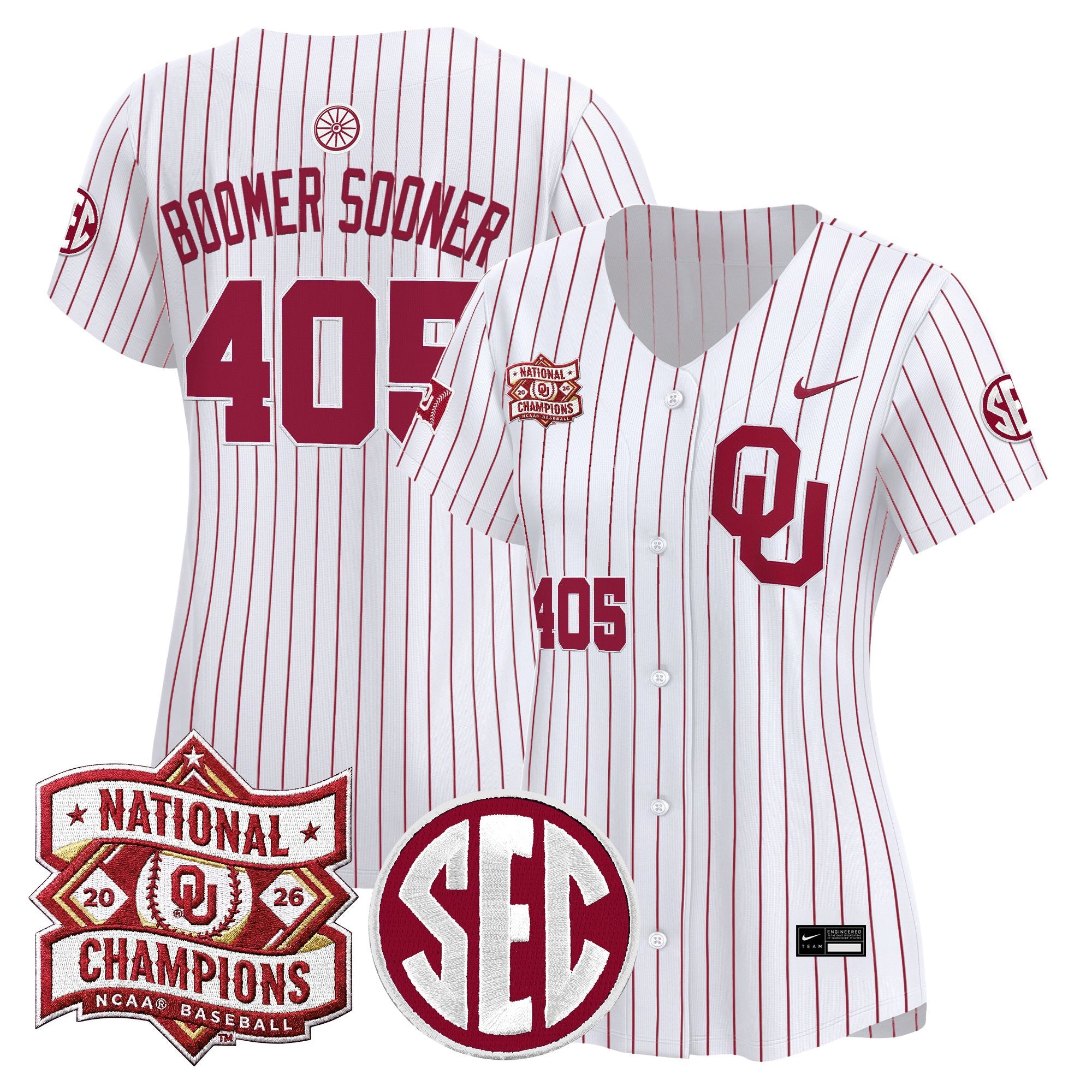 Women's Oklahoma Sooners 2026 National Champions Patch Vapor Premier Limited Jersey - All Stitched