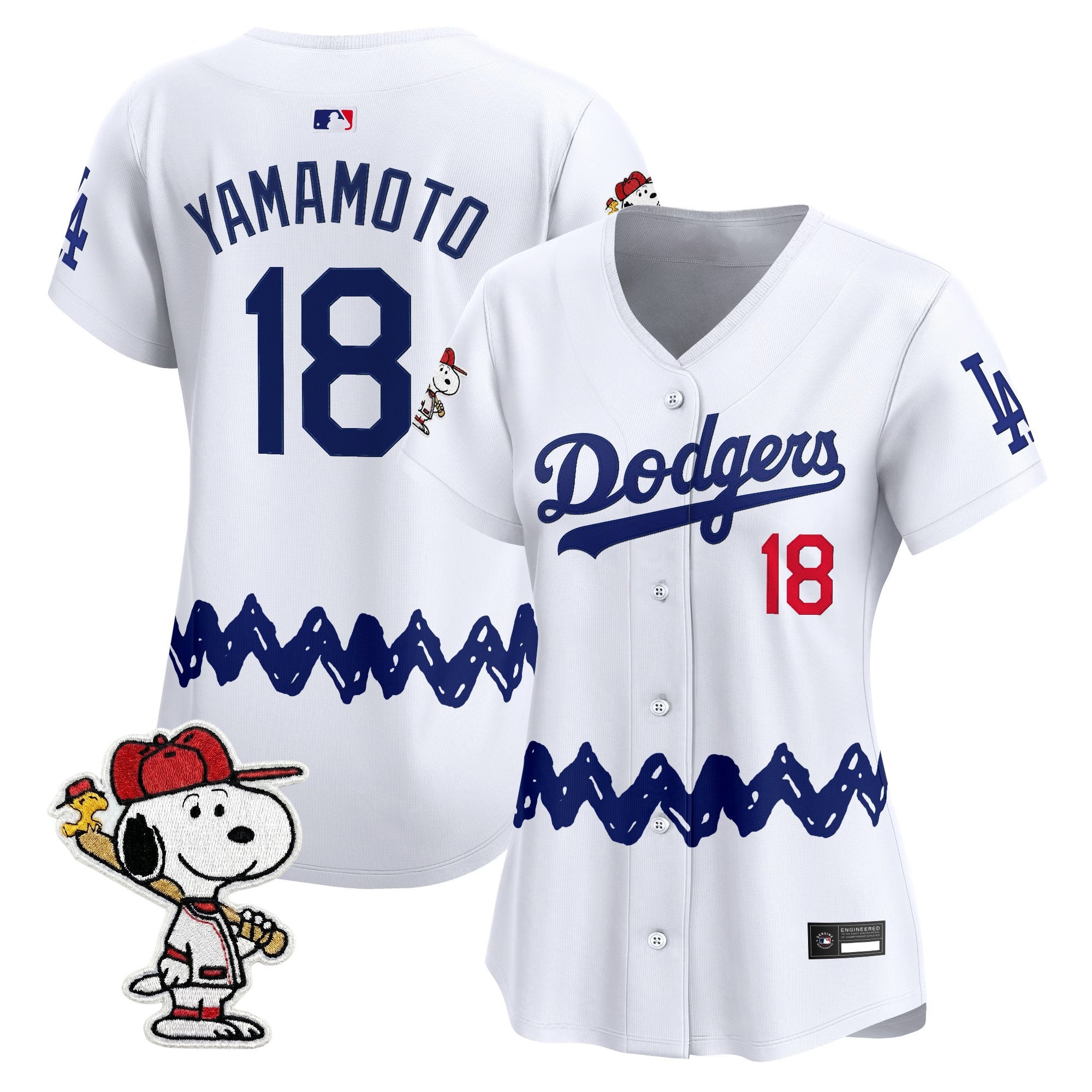 Women's Los Angeles Dodgers x Peanuts Vapor Premier Limited Jersey - Stitched
