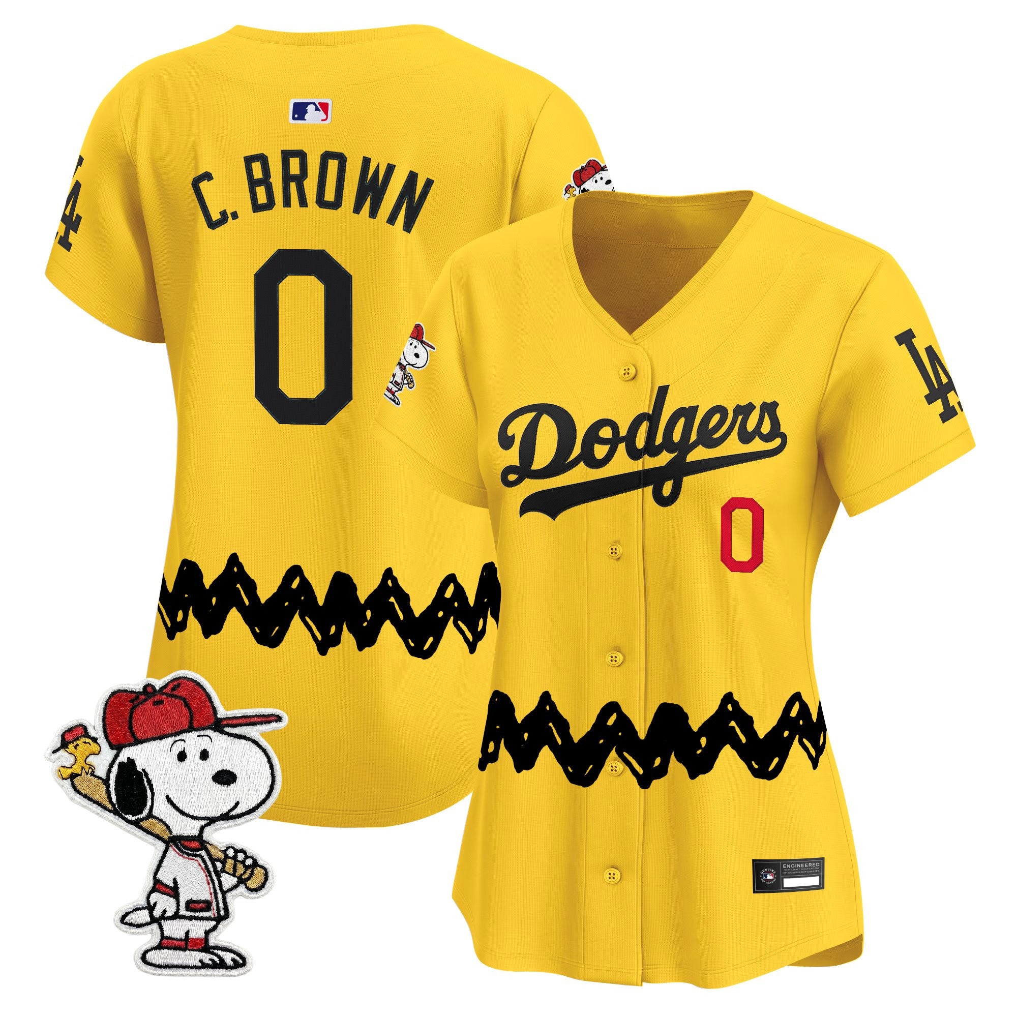 Women's Los Angeles Dodgers x Peanuts Vapor Premier Limited Jersey - Stitched